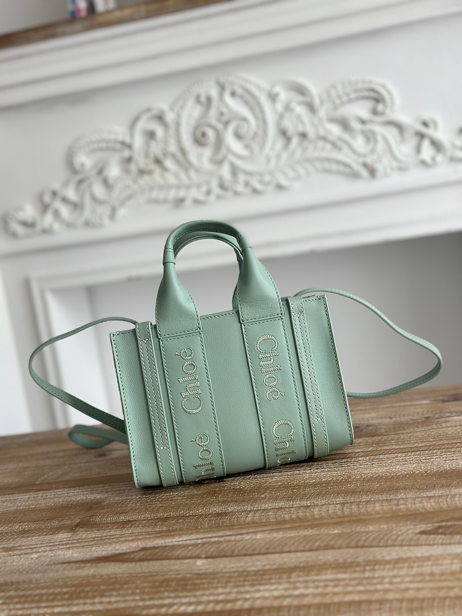 Chloé minimint green-all cow leather