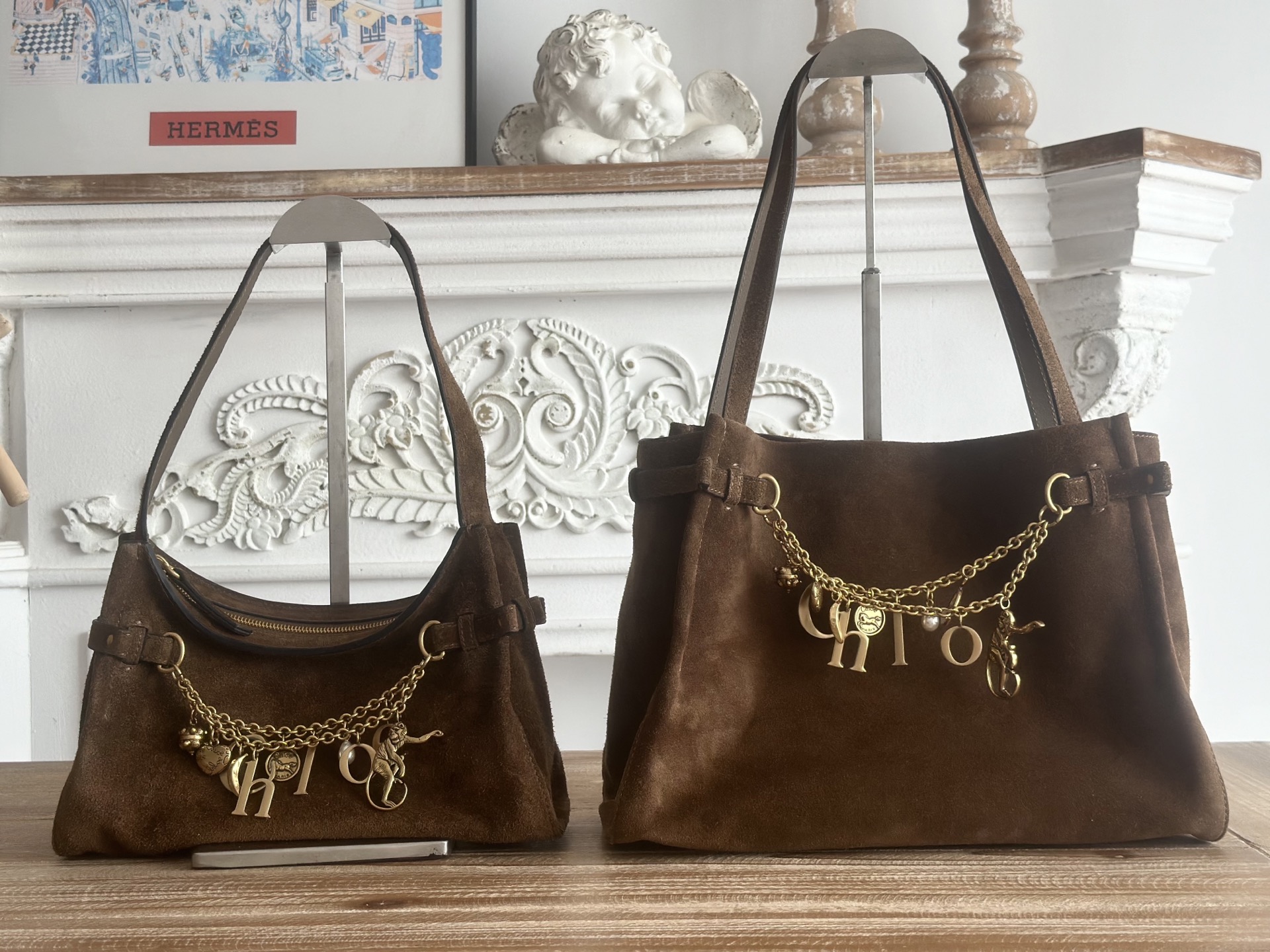 Chloé Army green large trumpet