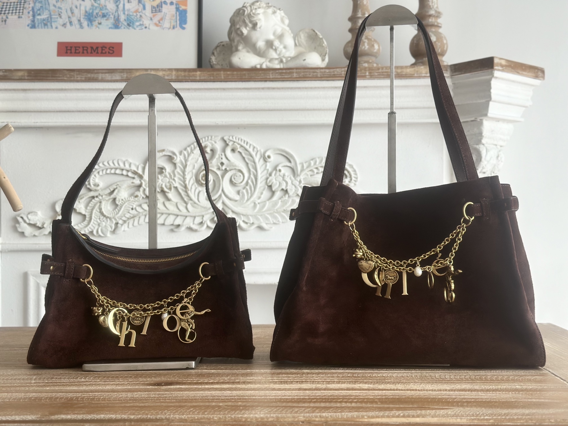 Chloé Burgundy large and small