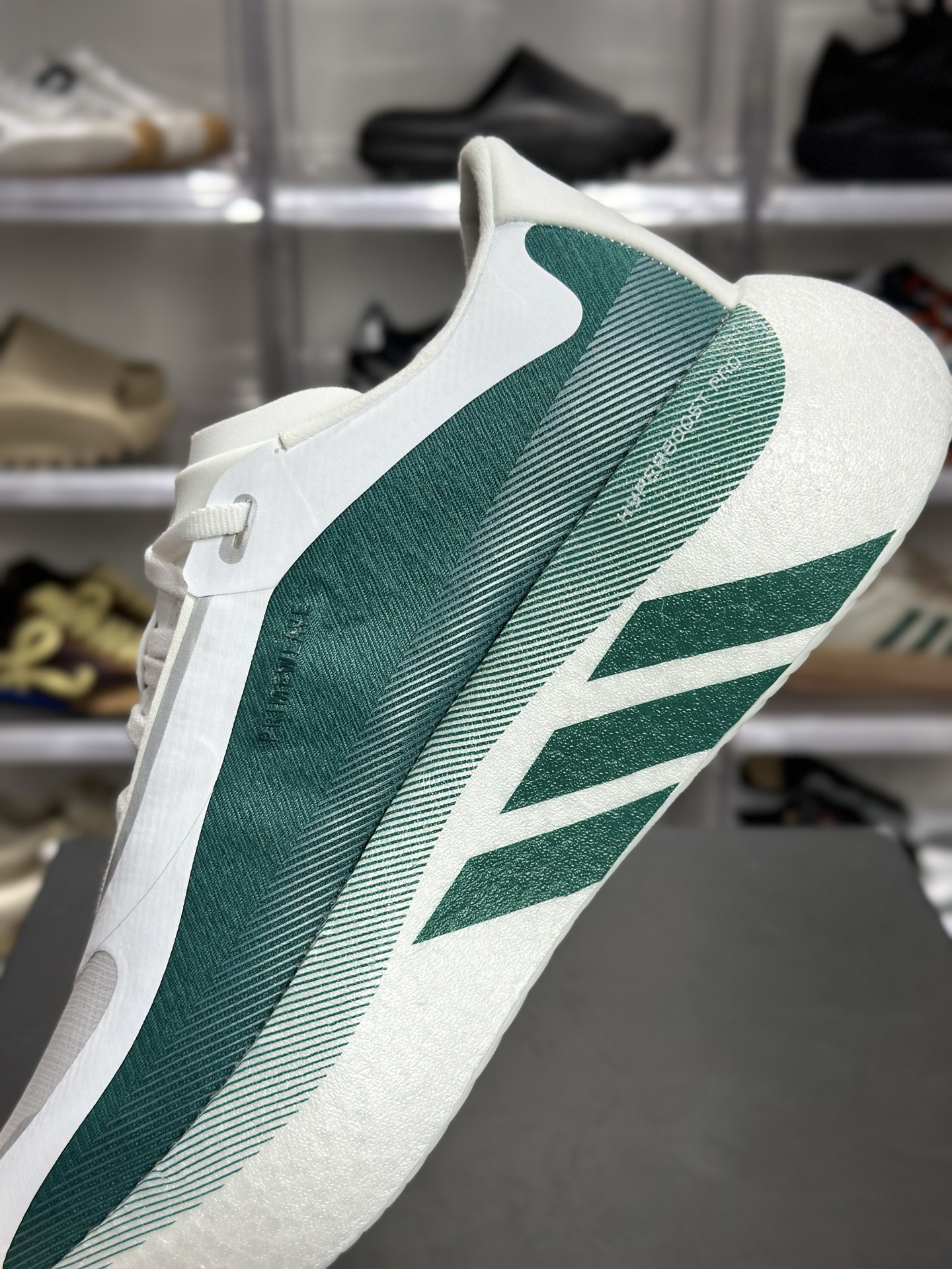 220 adidas Hyperboost Edge M 湖绿白专业跑鞋 HQ1912