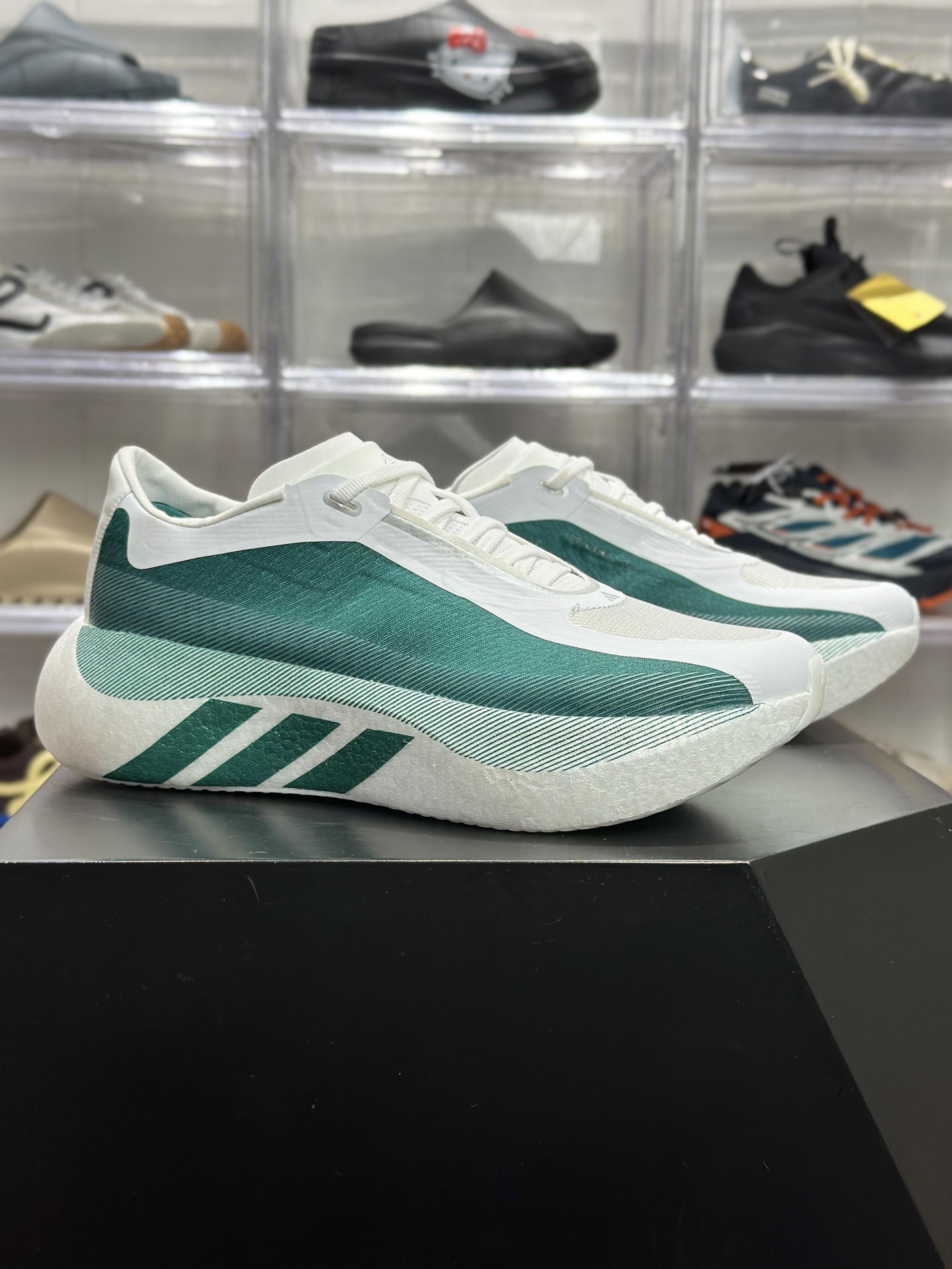 220 adidas Hyperboost Edge M 湖绿白专业跑鞋 HQ1912