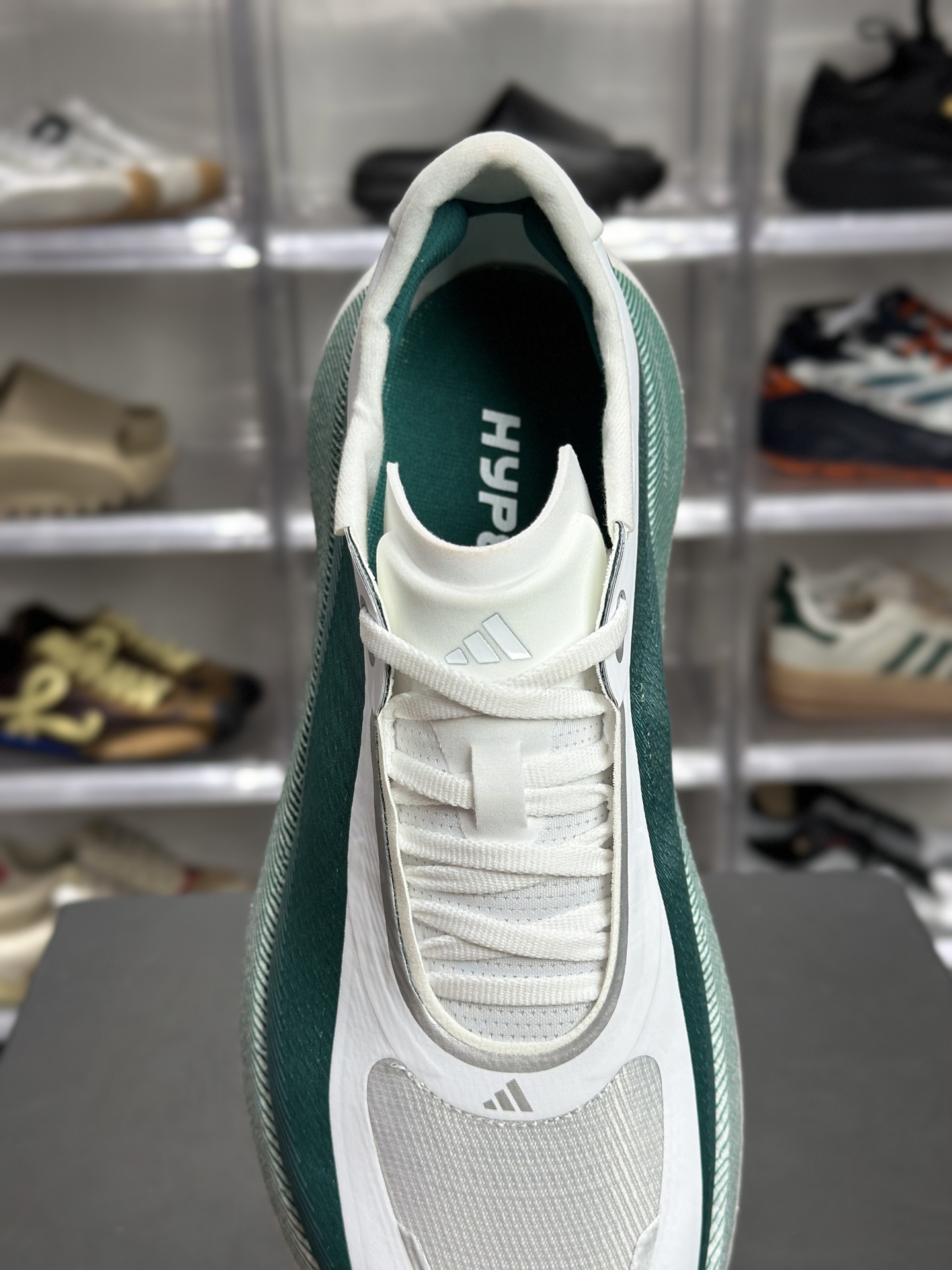 220 adidas Hyperboost Edge M 湖绿白专业跑鞋 HQ1912