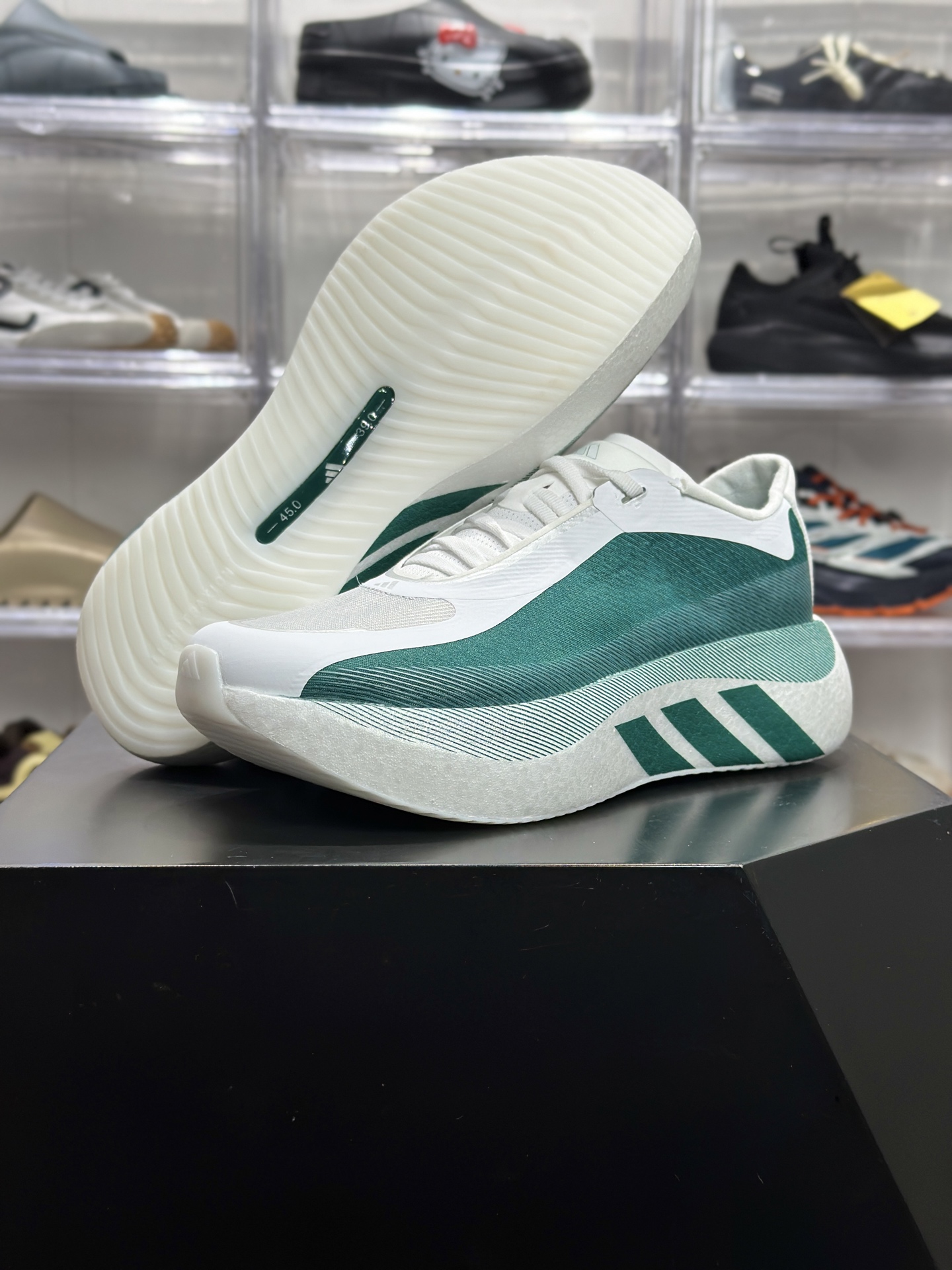 220 adidas Hyperboost Edge M 湖绿白专业跑鞋 HQ1912
