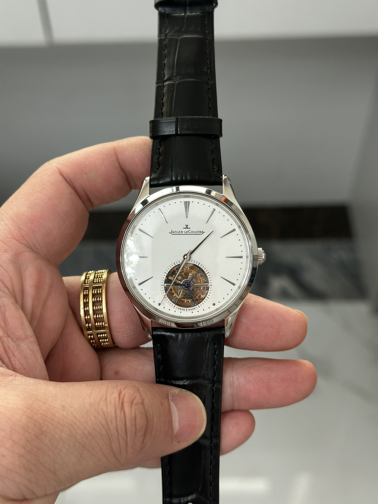 NO:144946,Jaeger-LeCoultre fully automatic tourbillon, balance wheel with weights, jaeger-lecoultre19860909积家全自动陀飞轮,摆轮有加砝码,,jaeger-lecoultre,Watch