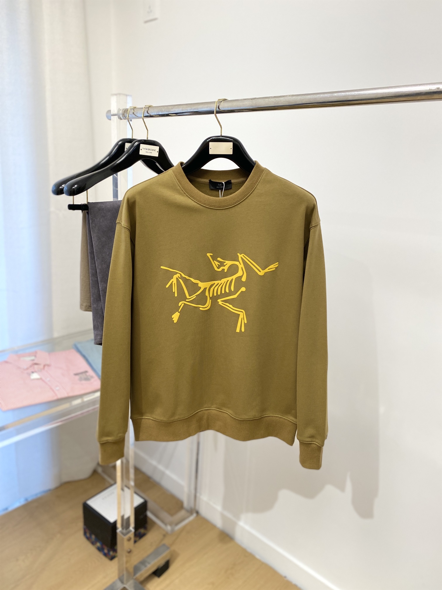 
始祖鸟、新品卫衣，帅气时尚，胸前顶级印花图案logo，简约百搭款。面料棉 不仅挺括，保持潮流的廓形，又