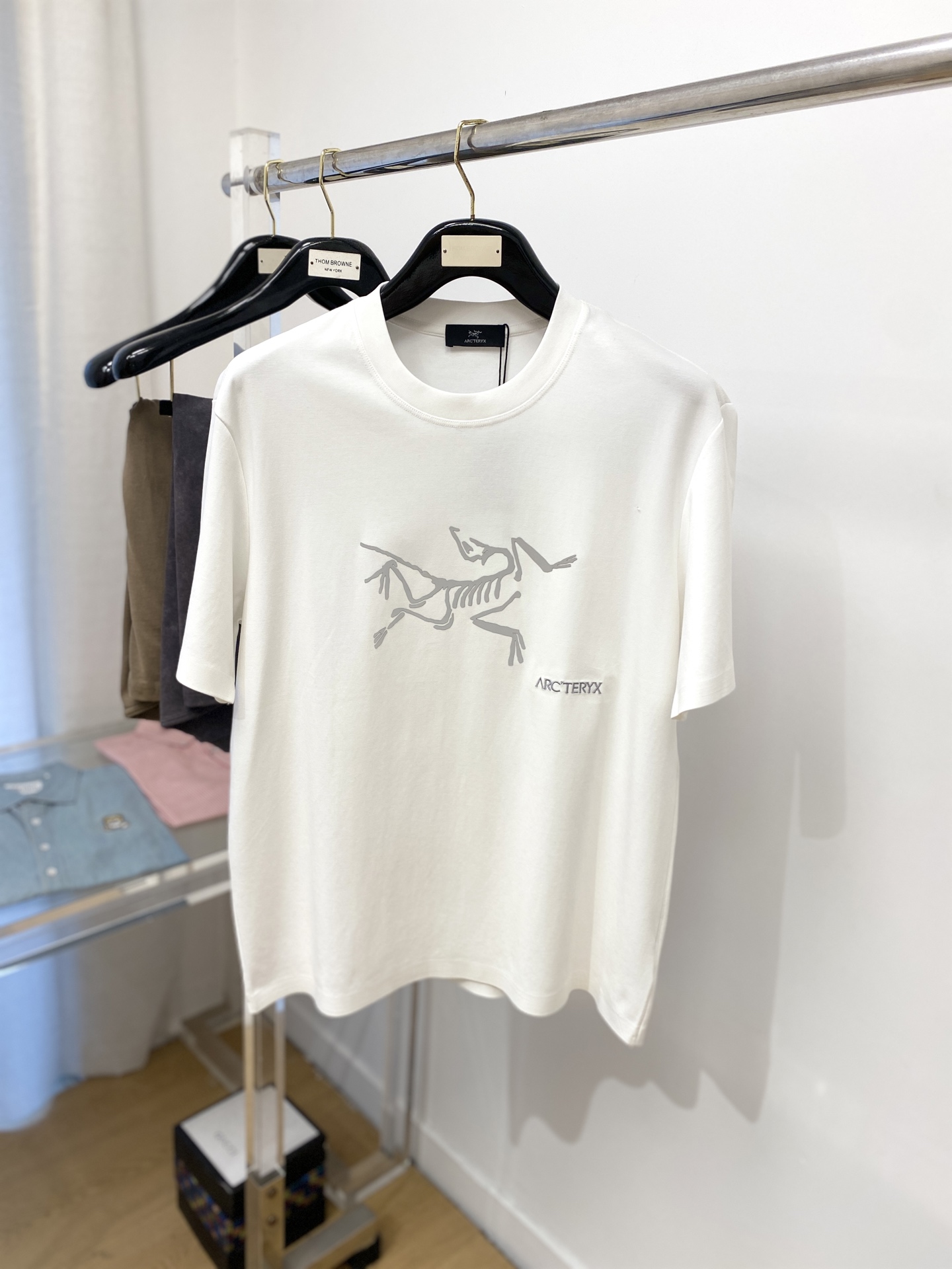 NO:148345,Archaeoptera Bird, the latest short-sleeved T-shirt in 2025, handsome and fashionable, top-grade printed pattern logo on the chest, simple and versatile style. Fabric cotton is not only crisp, maintains a fashionable silhouette, but also comfortable to wear, and the yarn is more delicate, the number of digits L-3XL, arc'teryx, T-shirt,tees, t-shirt, alexander wang19860909始祖鸟、2025最新款短袖T恤,帅气时尚,胸前顶级印花图案logo,简约百搭款.面料棉 不仅挺括,保持潮流的廓形,又穿着舒适,纱织更细腻,码数L-3XL,arc'teryx,T-shirt,tees，t-shirt,alexander wang,Men's clothing