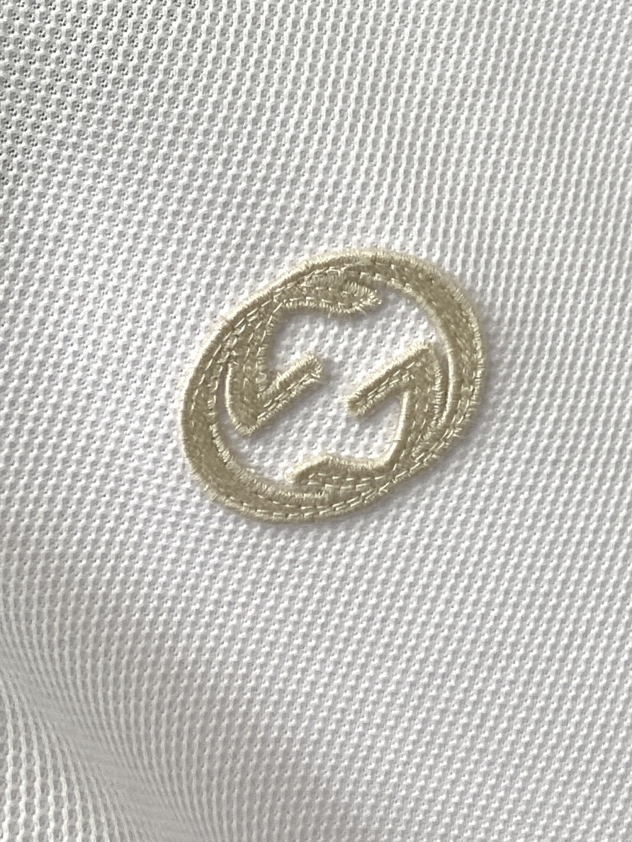 古奇、2025最新款短袖T恤，帅气时尚，胸前精致刺绣字母logo，简约百搭款。面料棉 不仅挺括，保持潮流