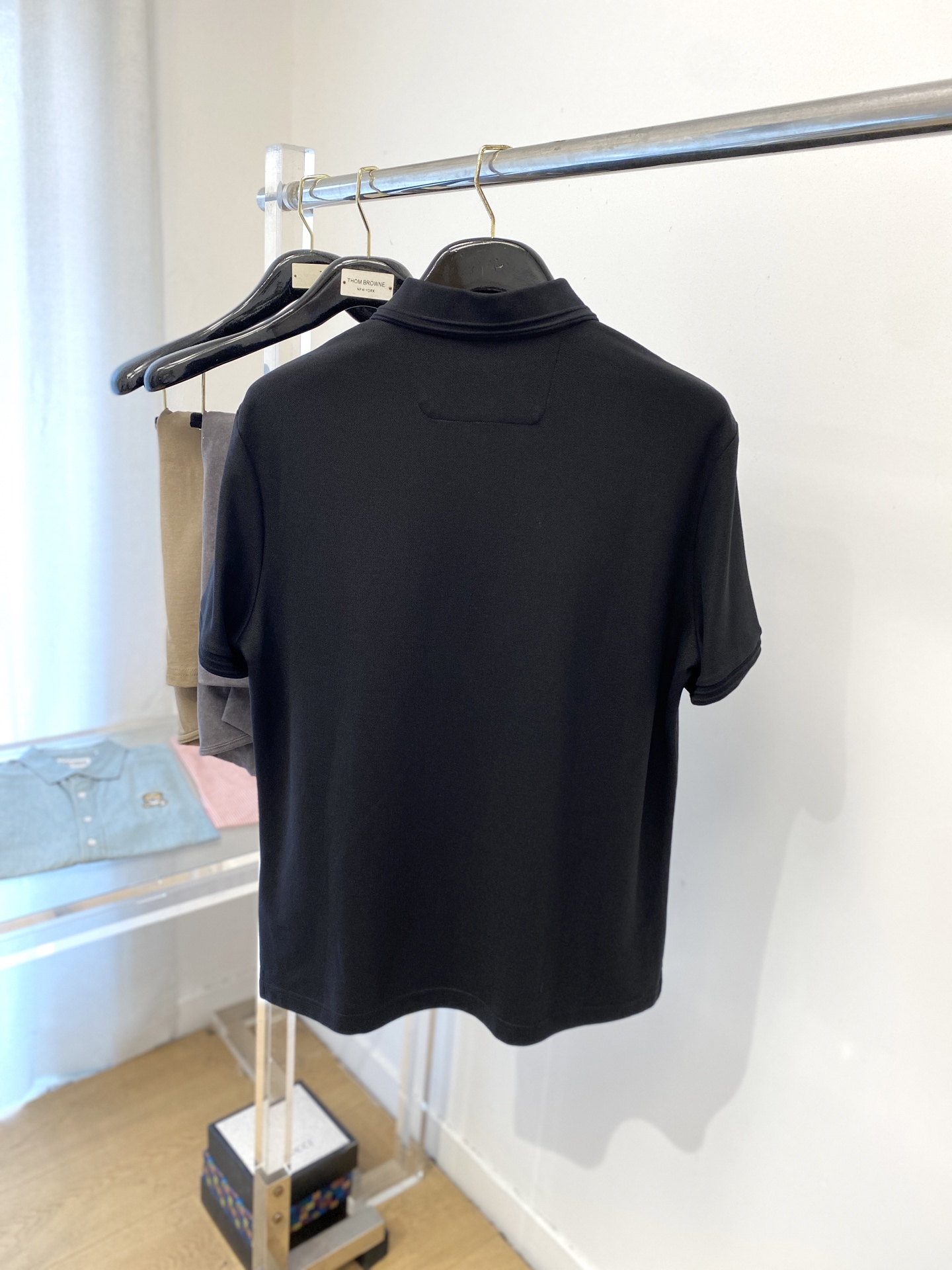 Hermes Men's Black Short Sleeve Polo Shirt with Embroidered Logo 10 i1750326982883 190 0 8
