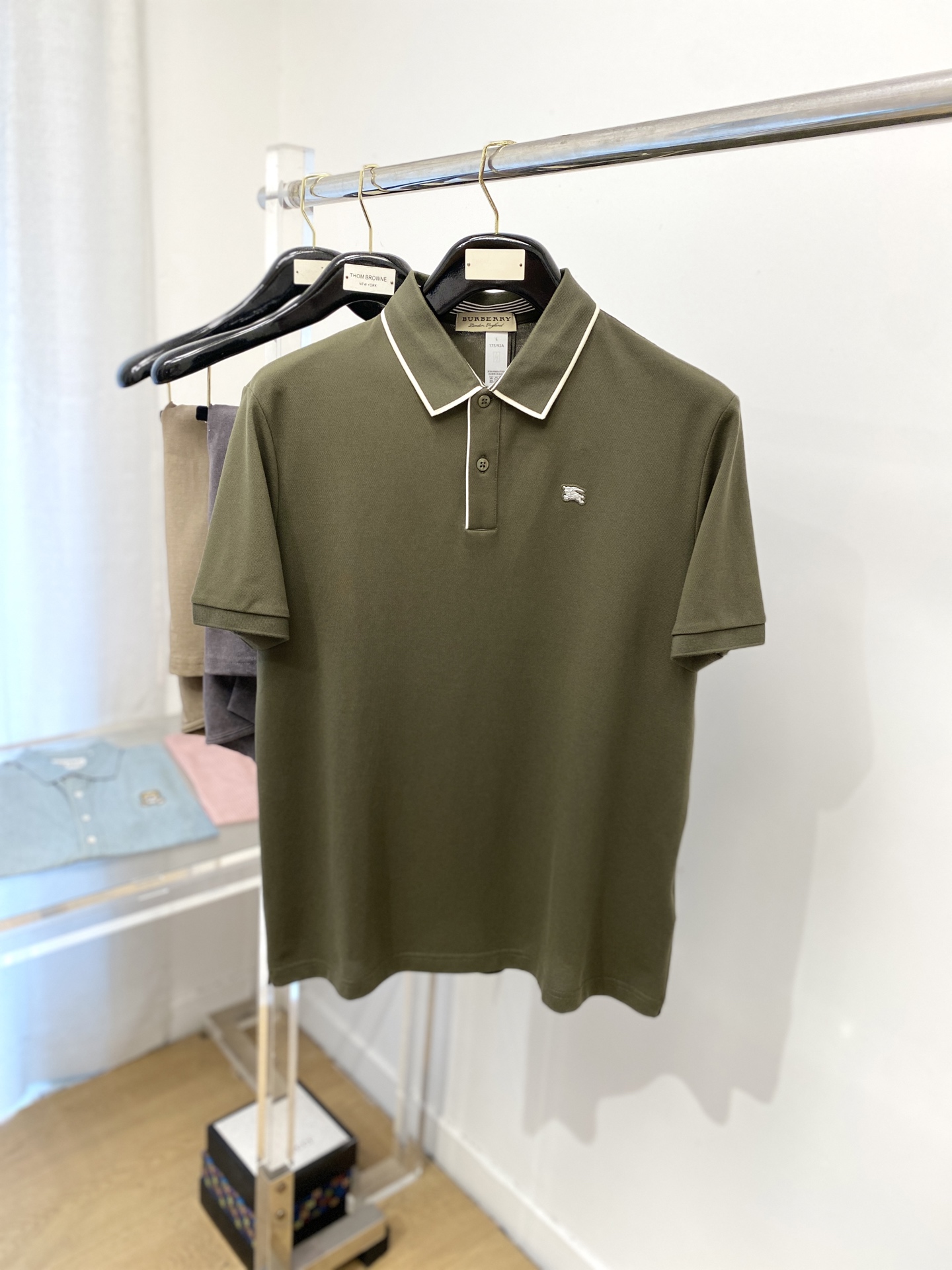 Burberry Polo Shirt, Classic Fit, Short Sleeve, Lightweight Cotton