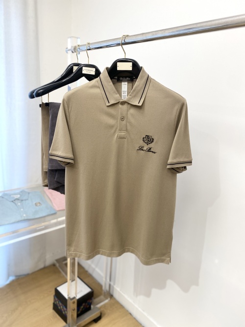 Loro Piana Men's Cotton Polo Shirt - Embroidered Logo, Short Sleeve 1 Loro Piana Men's Cotton Polo Shirt - Embroidered Logo, Short Sleeve