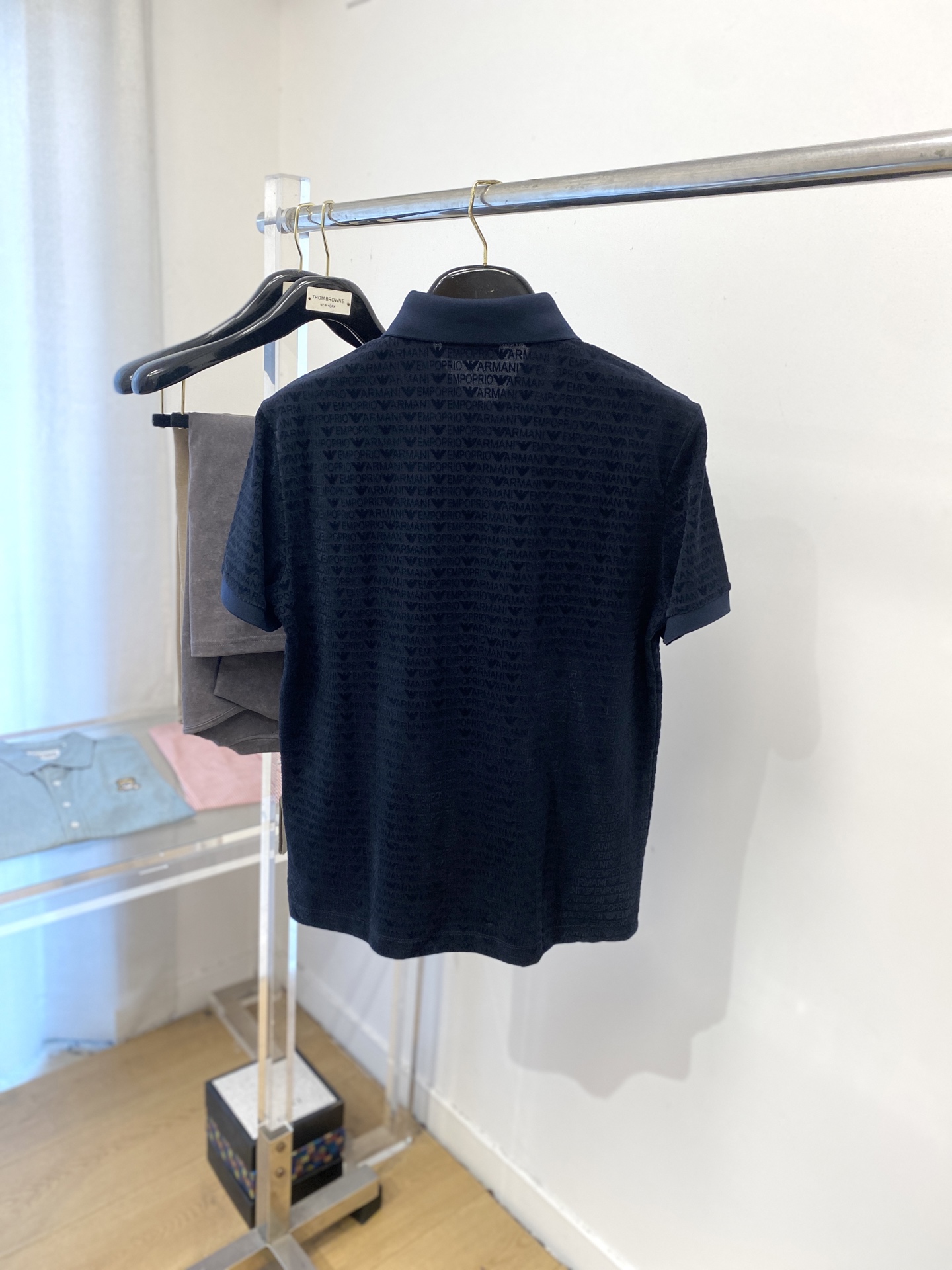 阿玛尼、2025最新款短袖T恤，帅气时尚，顶级数码定位定织图案字母logo，简约百搭款。面料棉 不仅挺括