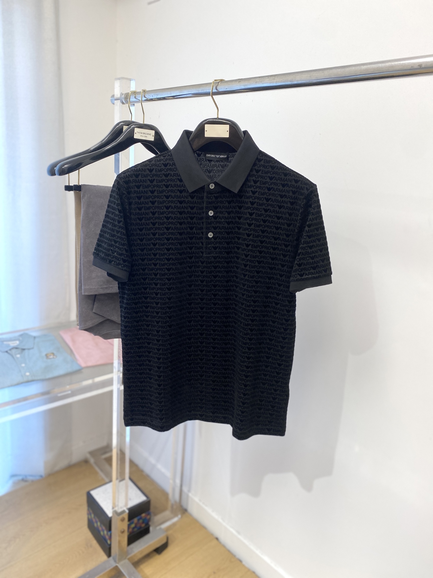 阿玛尼、2025最新款短袖T恤，帅气时尚，顶级数码定位定织图案字母logo，简约百搭款。面料棉 不仅挺括