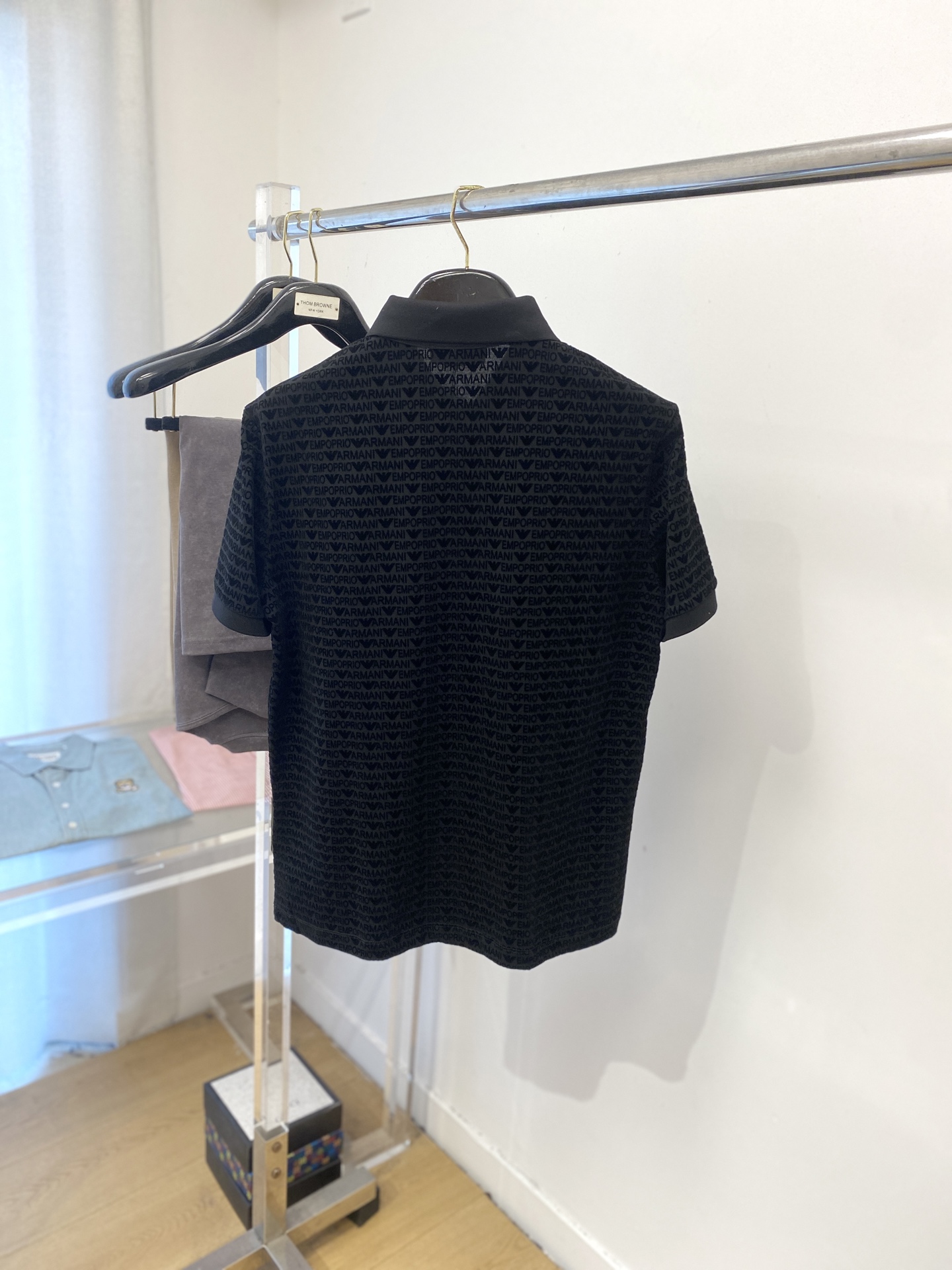 阿玛尼、2025最新款短袖T恤，帅气时尚，顶级数码定位定织图案字母logo，简约百搭款。面料棉 不仅挺括