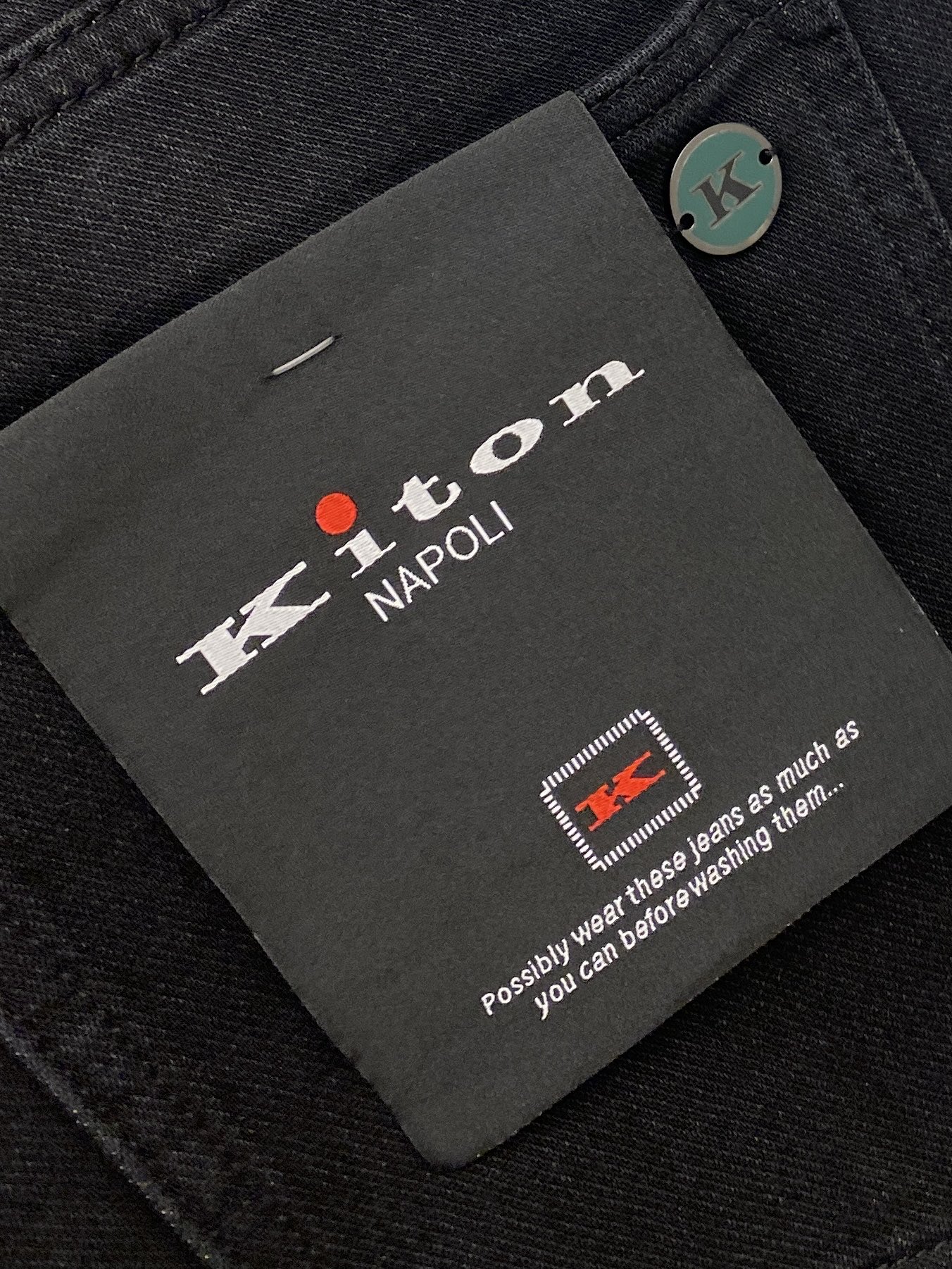 Kiton 2025 Latest Water-Washed Recreational Jeans with Original Hardware and Comfortable Fabric - 图片 8