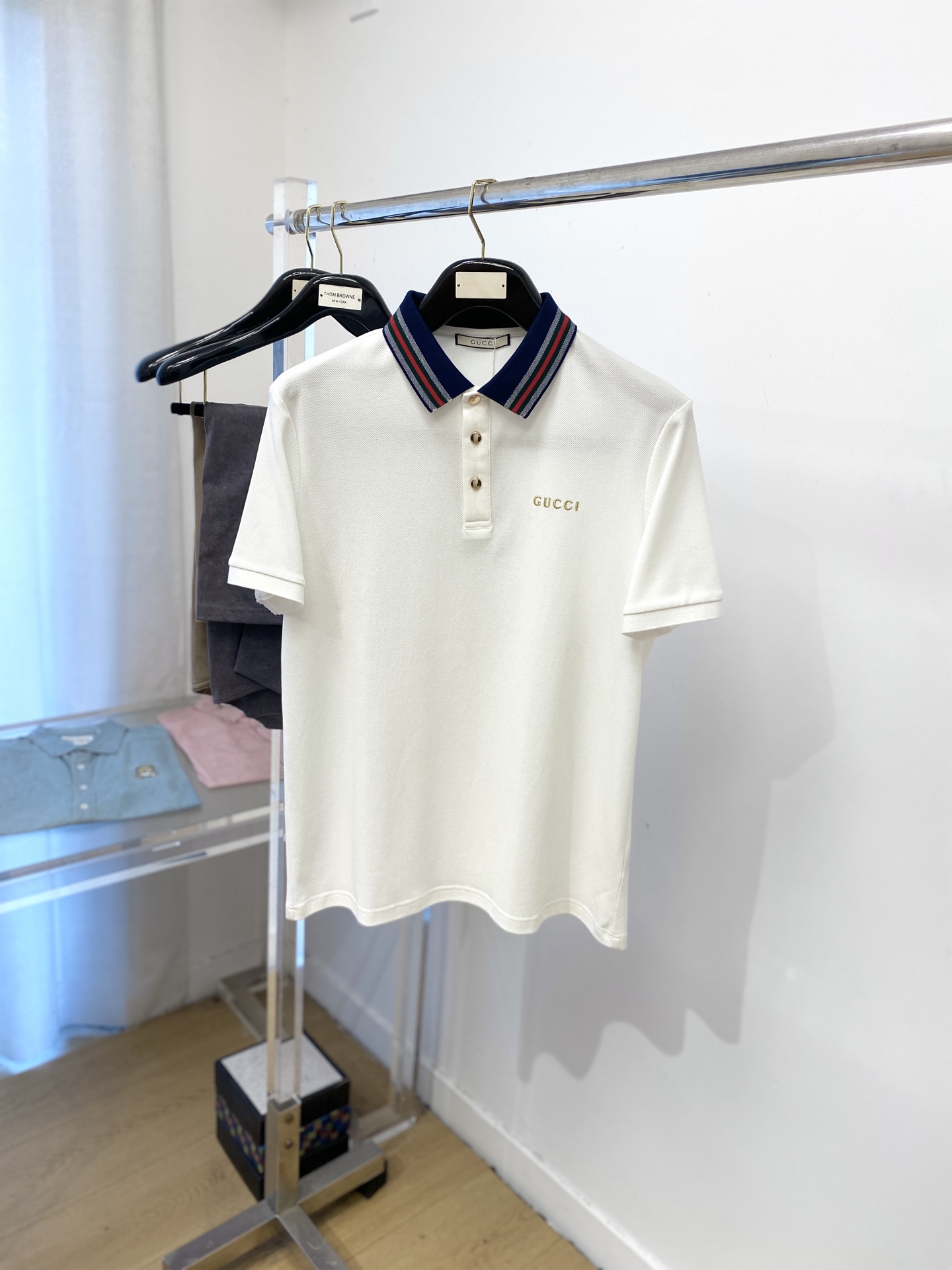 Gucci Polo Shirt met Geborduurd Logo - Stijlvol en Comfortabel