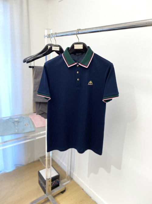 Elegant Embroidered Logo Polo Shirt - Classic Fit, Soft Cotton Blend