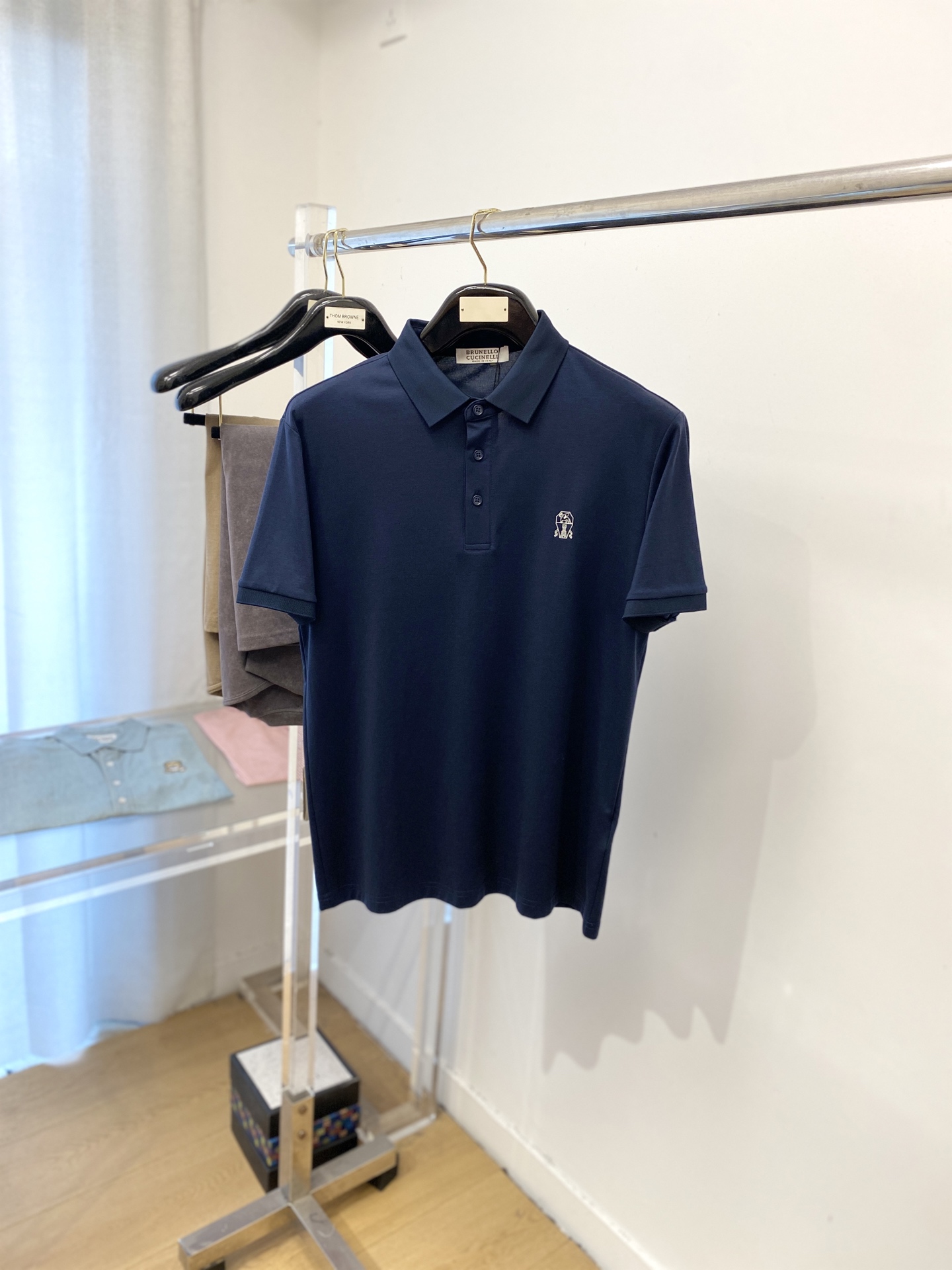 ￼ Brunello Cucinelli、2025最新款短袖T恤，帅气时尚，胸前顶级印胶图案logo，简