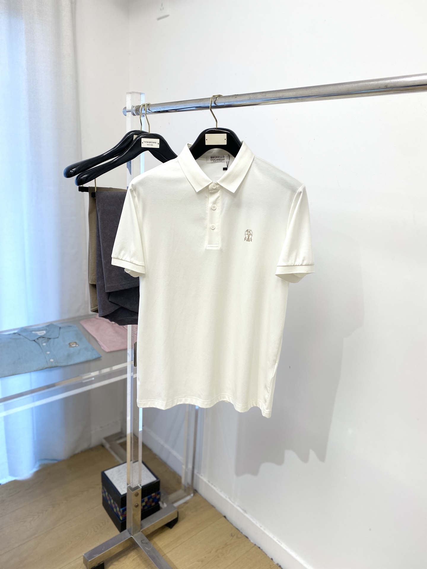 Brunello Cucinelli、2025最新款短袖T恤，帅气时尚，胸前顶级印胶图案logo，简约百