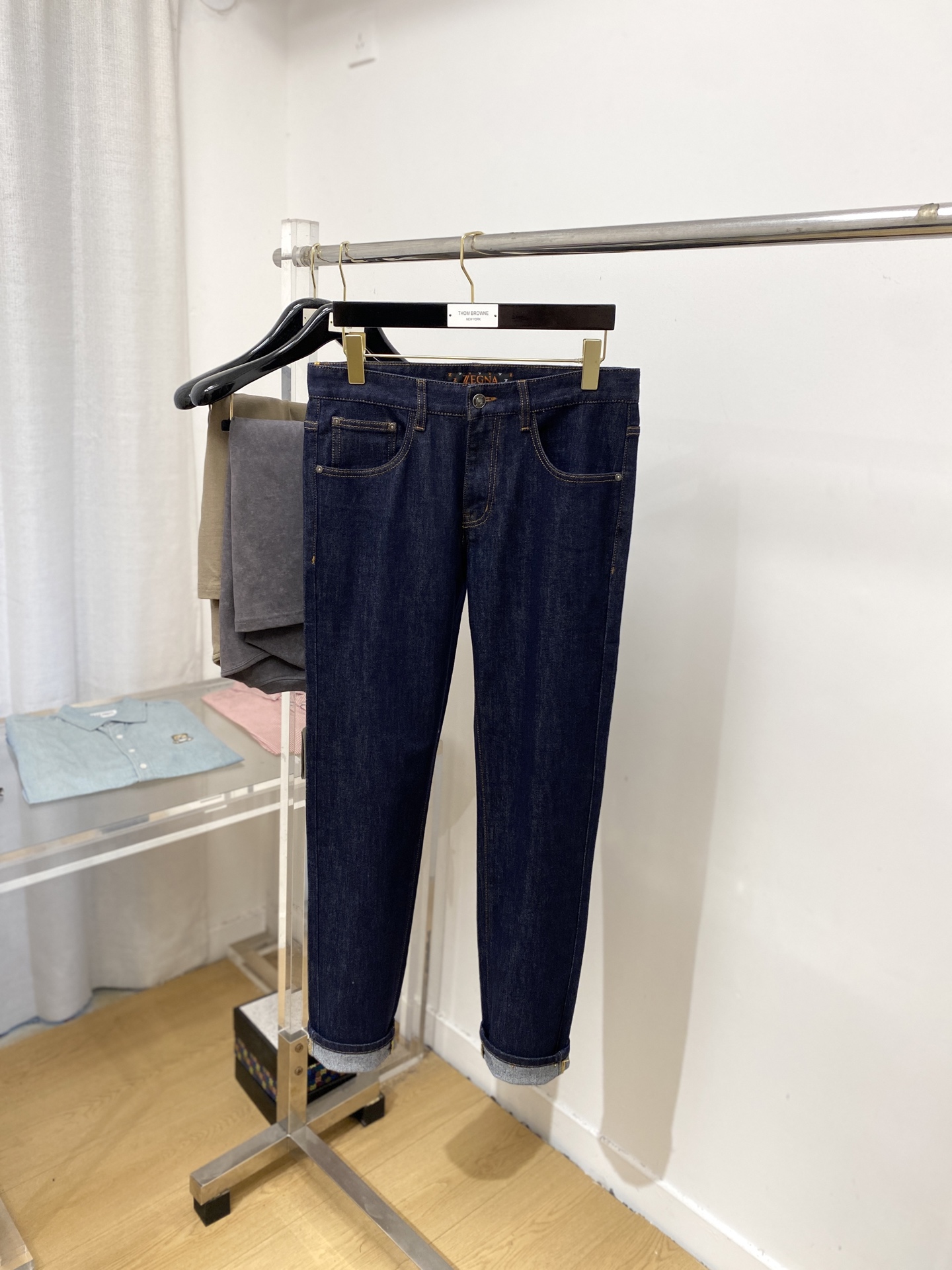 “Janya 2025 Water-Cleaning Jeans: Synchronized, Comfortable, Elastic, Top-Fashion, Imported Fabric, Original Hardware Logo” - 图片 2