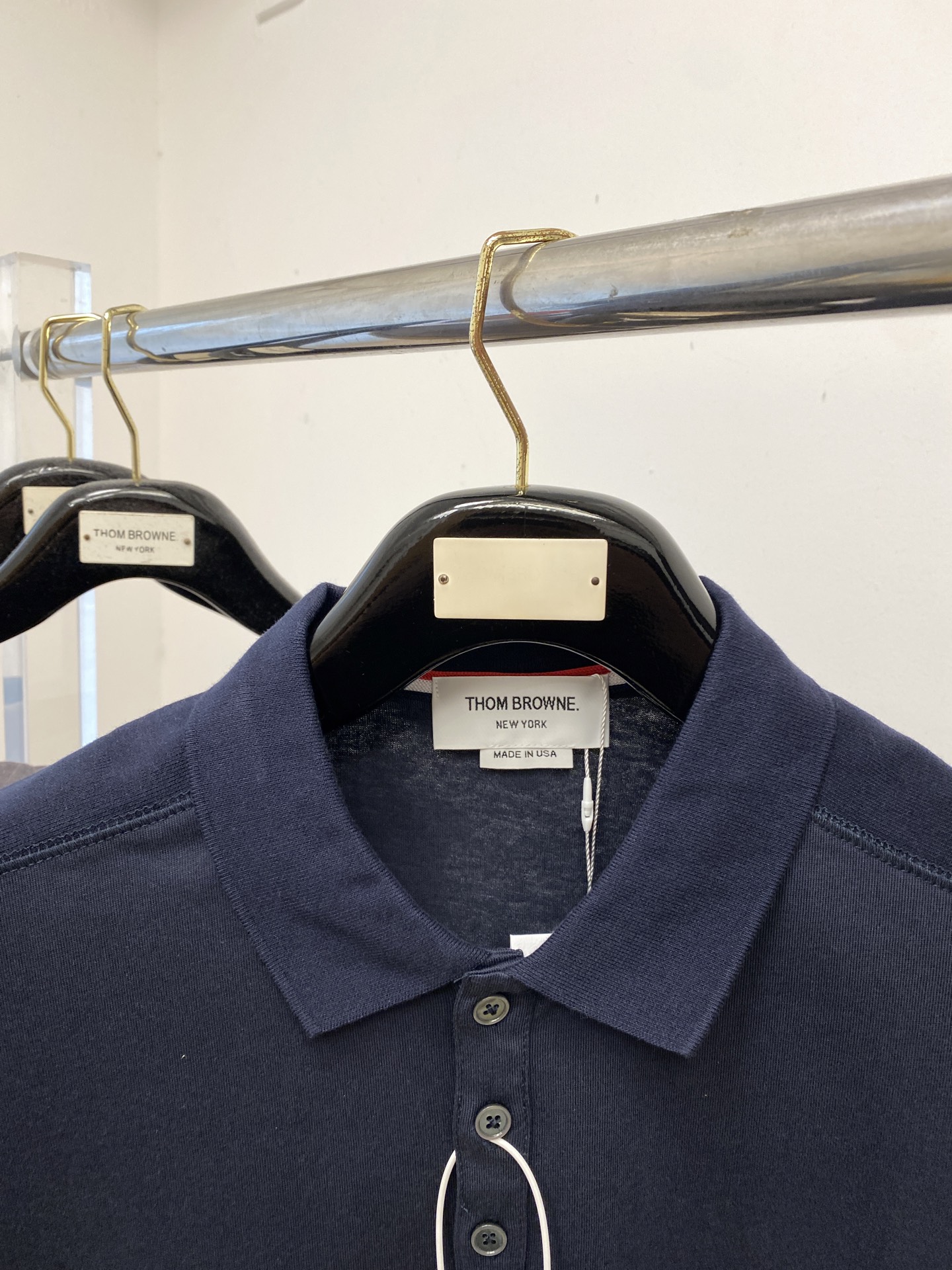 Thom Browne Women's Navy Cotton Polo Shirt with Embroidered Logo - Short Sleeve 3 i1755252339820 434 0 1