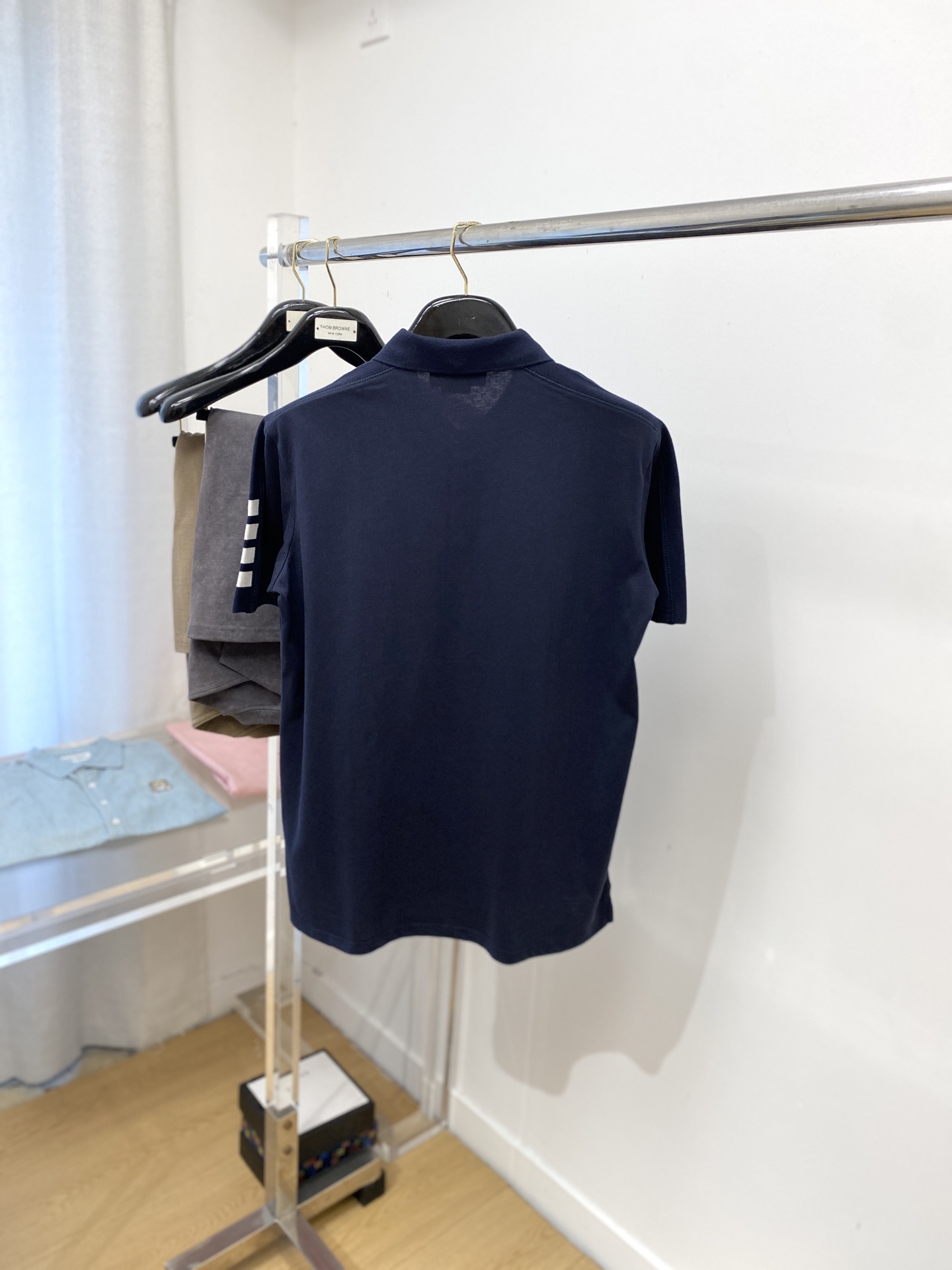 Thom Browne Women's Navy Cotton Polo Shirt with Embroidered Logo - Short Sleeve 10 i1755252339939 4211 0 8