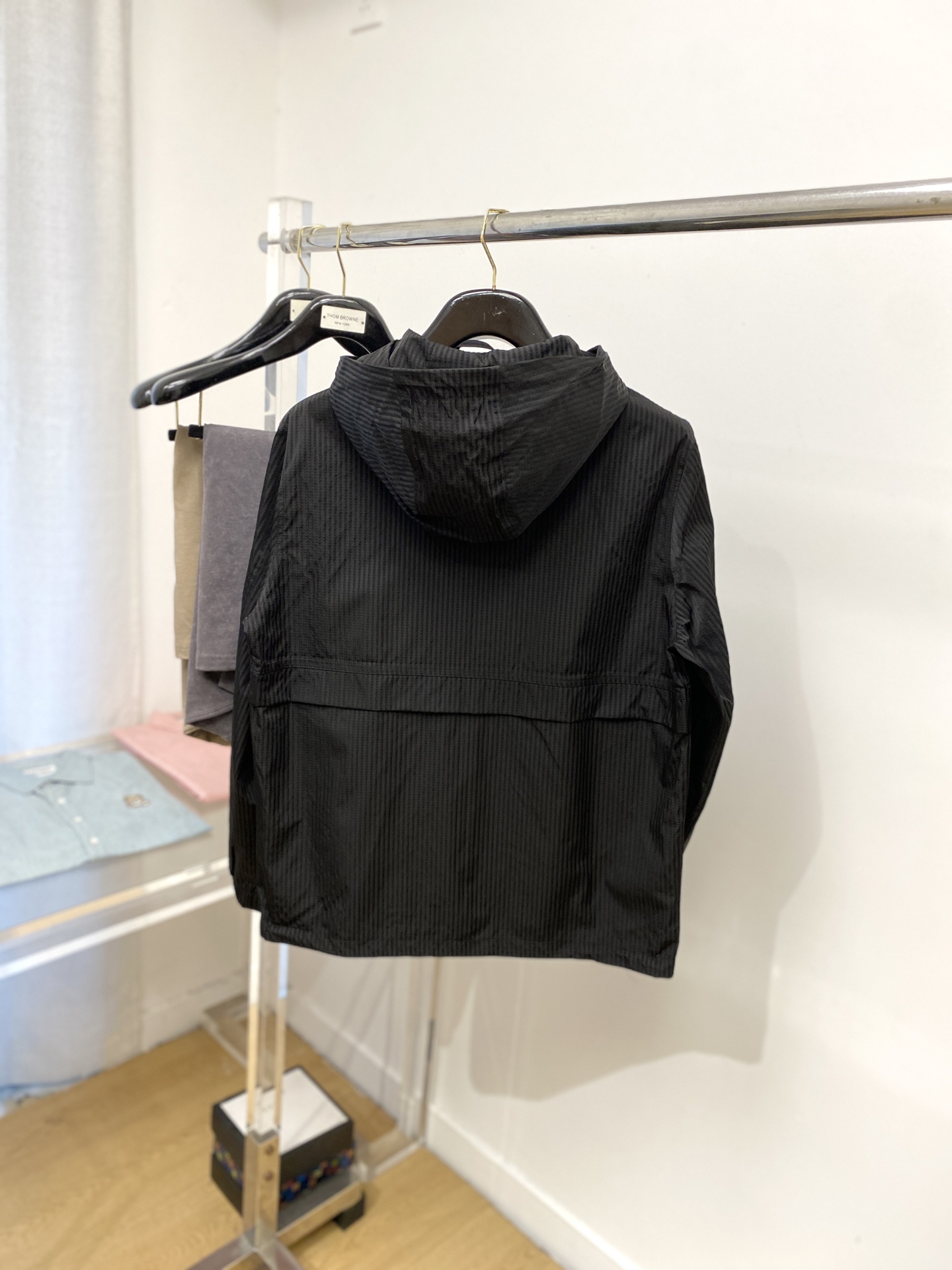 阿玛尼、2025新品夹克外套，时尚帅气，简约百搭款，胸前顶级印胶图案logo，定制原版面料，不仅挺括，保