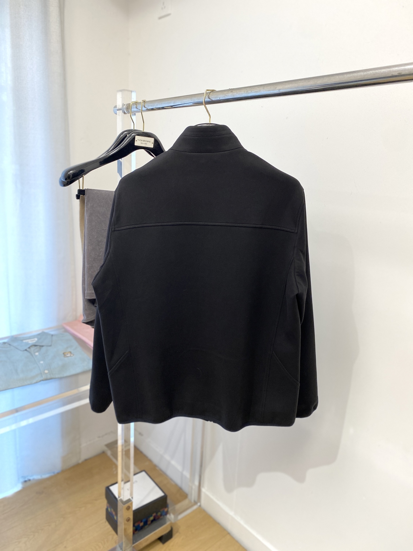 杰尼亚、2025新品夹克外套，时尚帅气，简约百搭款，衣下精致刺绣字母logo，定制原版面料，不仅挺括，保