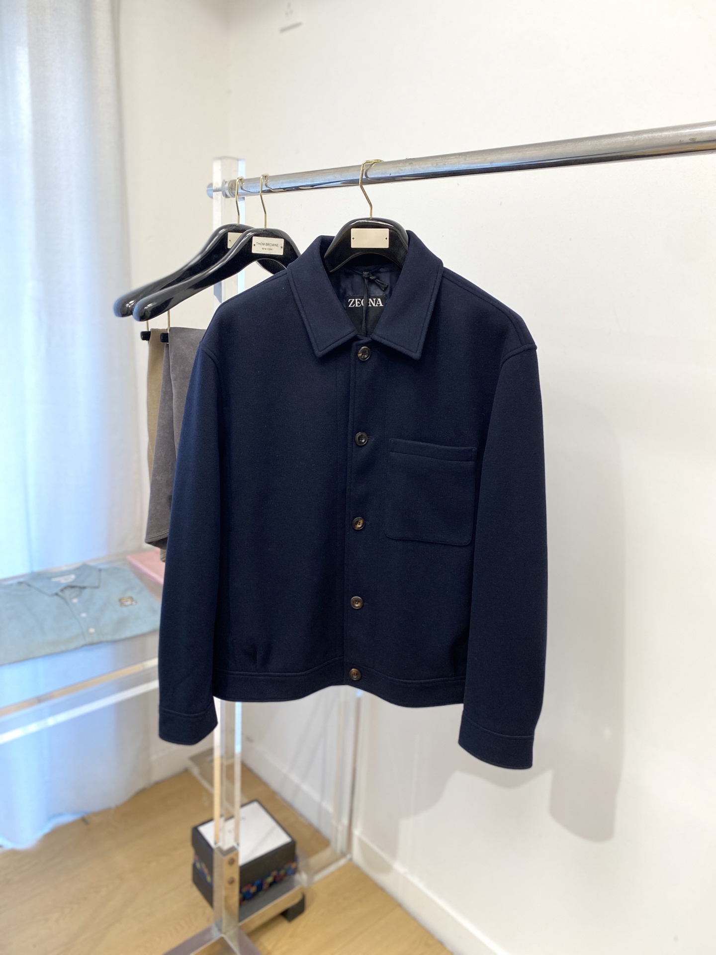 杰尼亚、2025新品夹克外套，时尚帅气，简约百搭款，原版辅料logo，定制原版面料，不仅挺括，保持潮流的