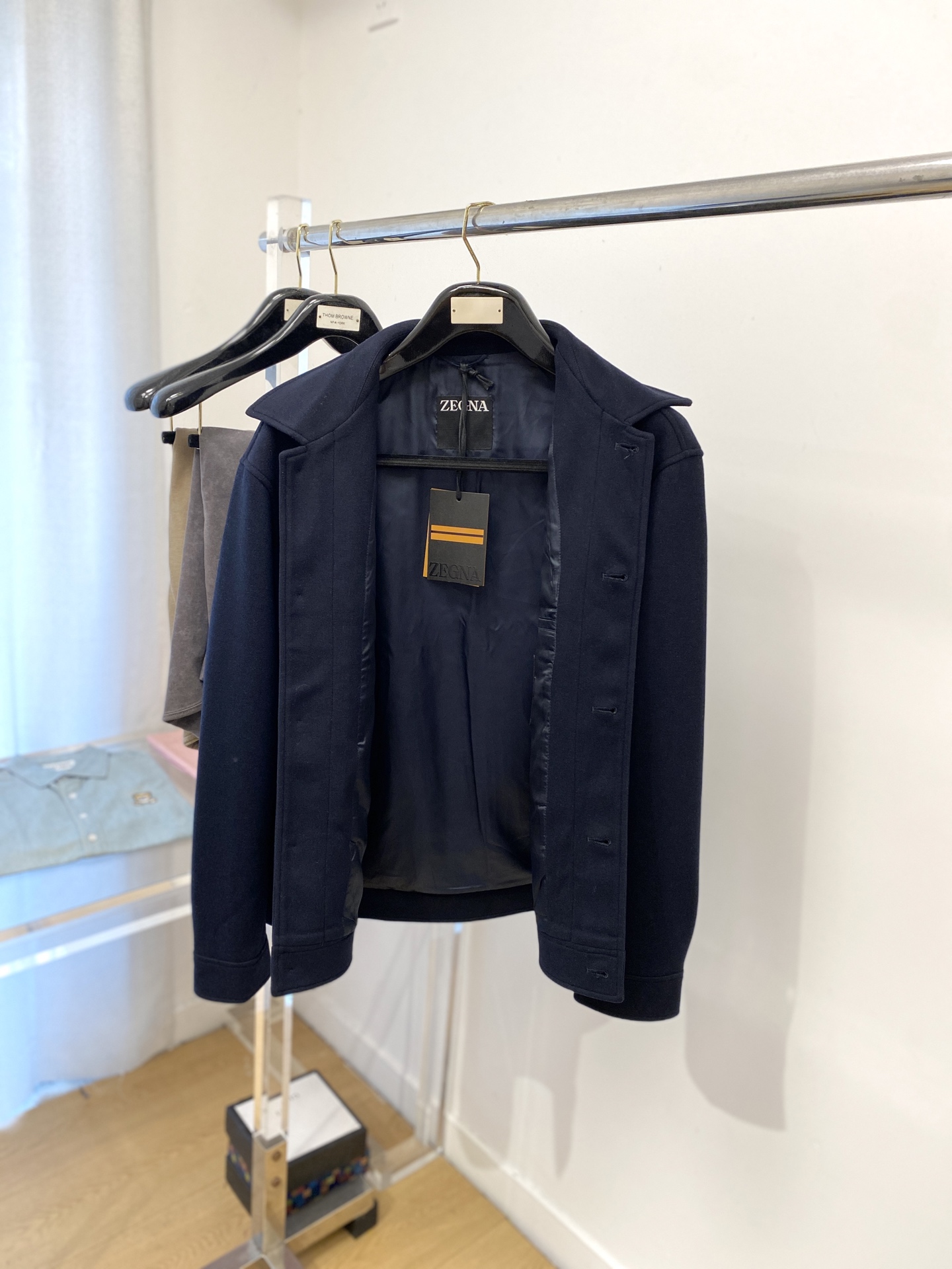 杰尼亚、2025新品夹克外套，时尚帅气，简约百搭款，原版辅料logo，定制原版面料，不仅挺括，保持潮流的