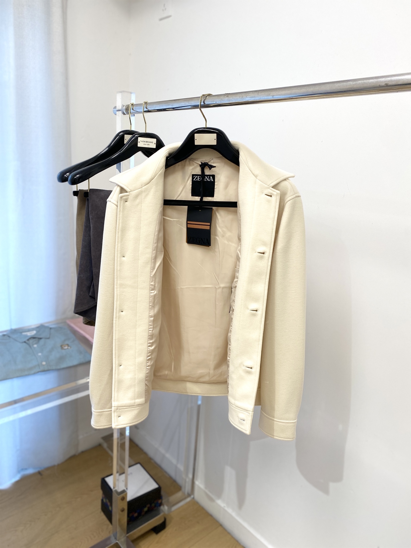 杰尼亚、2025新品夹克外套，时尚帅气，简约百搭款，原版辅料logo，定制原版面料，不仅挺括，保持潮流的