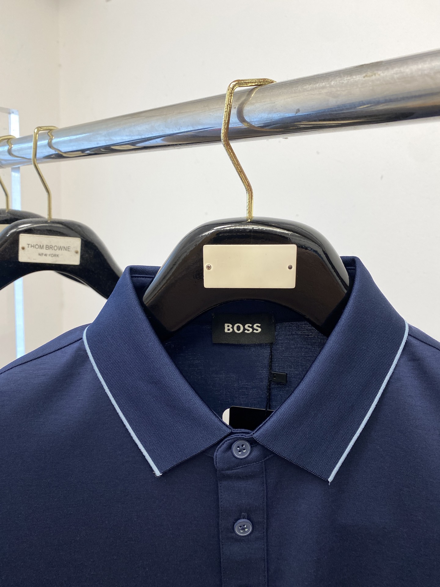 BOSS、2025新品短袖T恤，帅气时尚，胸前顶级印胶字母logo，简约百搭款。面料棉 不仅挺括，保持潮