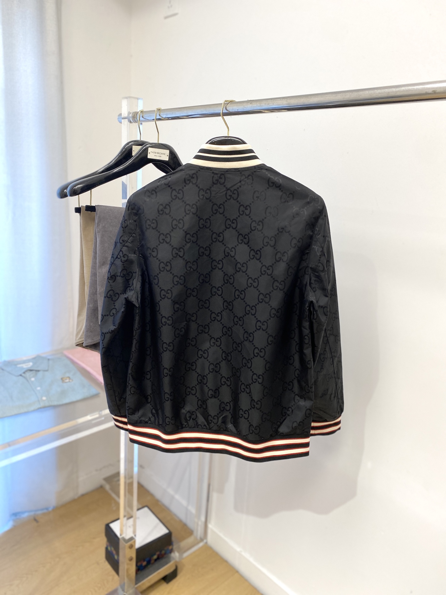 古奇、2025新品双面穿夹克外套，时尚帅气，简约百搭款，顶级数码定位定织字母logo，定制原版面料，不仅