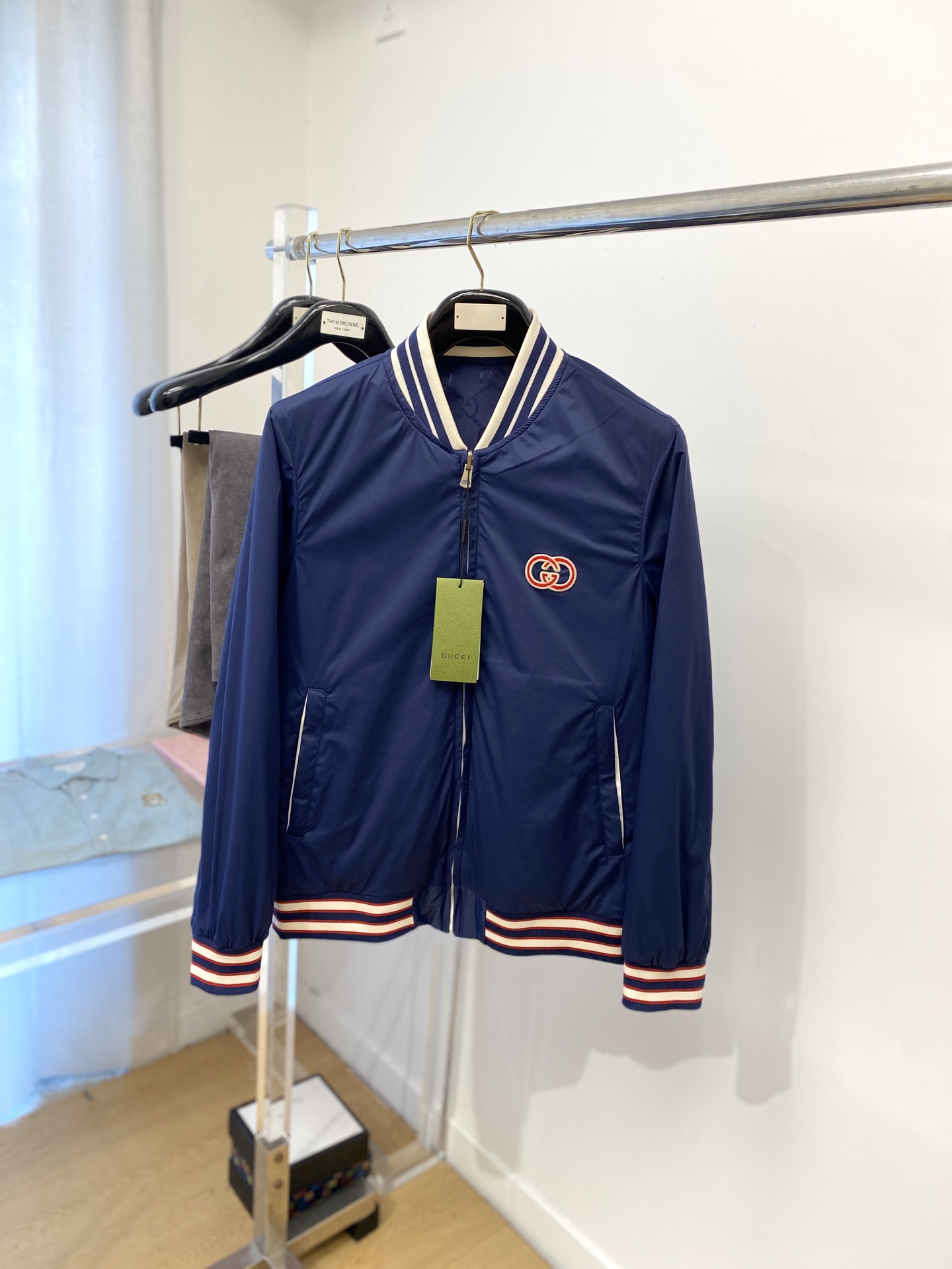 古奇、2025新品双面穿夹克外套，时尚帅气，简约百搭款，顶级数码定位定织字母logo，定制原版面料，不仅