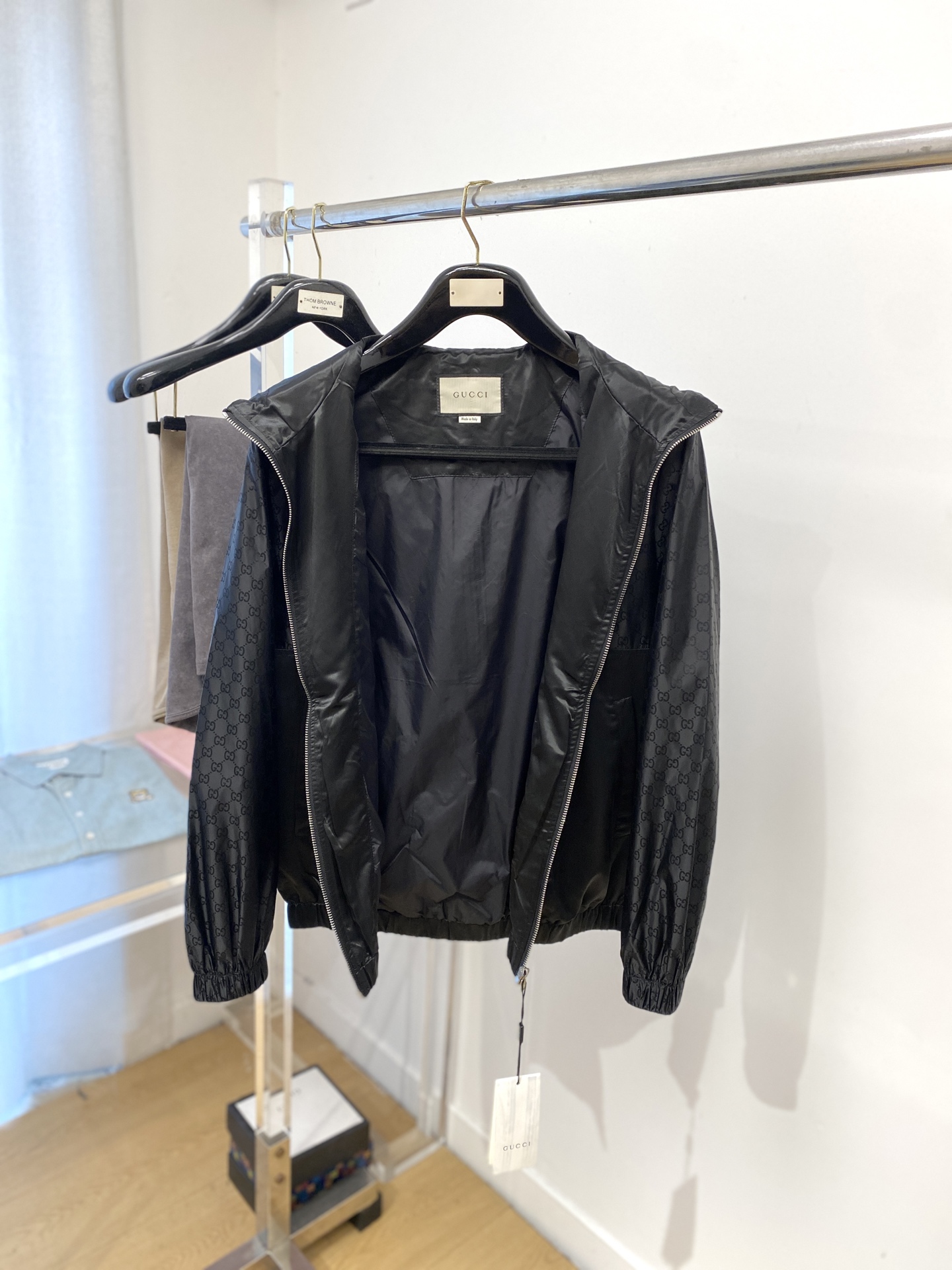 古奇、2025新品夹克外套，时尚帅气，简约百搭款，原版五金辅料logo，定制原版面料，不仅挺括，保持潮流