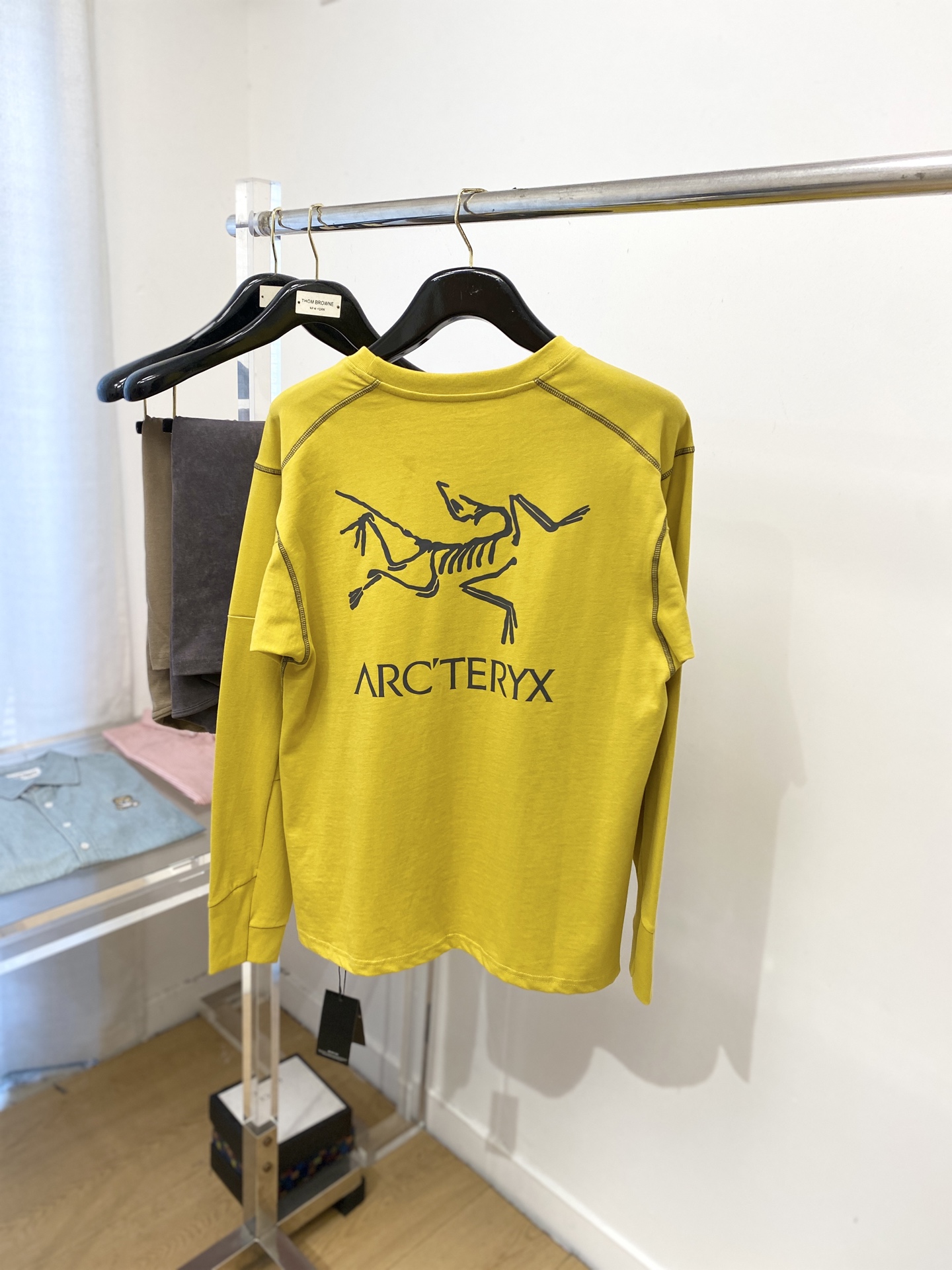 始祖鸟、2025新品长袖卫衣，帅气时尚，简约百搭款。袖口顶级印花字母logo，面料棉 不仅挺括，保持潮流