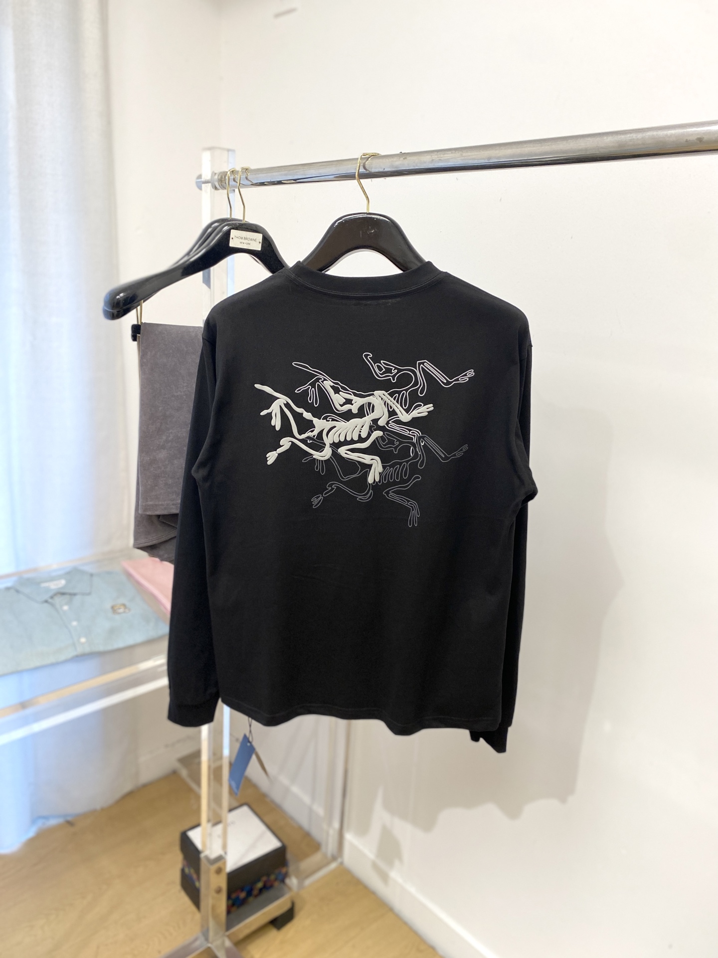 始祖鸟、2025新品长袖卫衣，帅气时尚，简约百搭款。胸前顶级印花字母logo，面料棉 不仅挺括，保持潮流