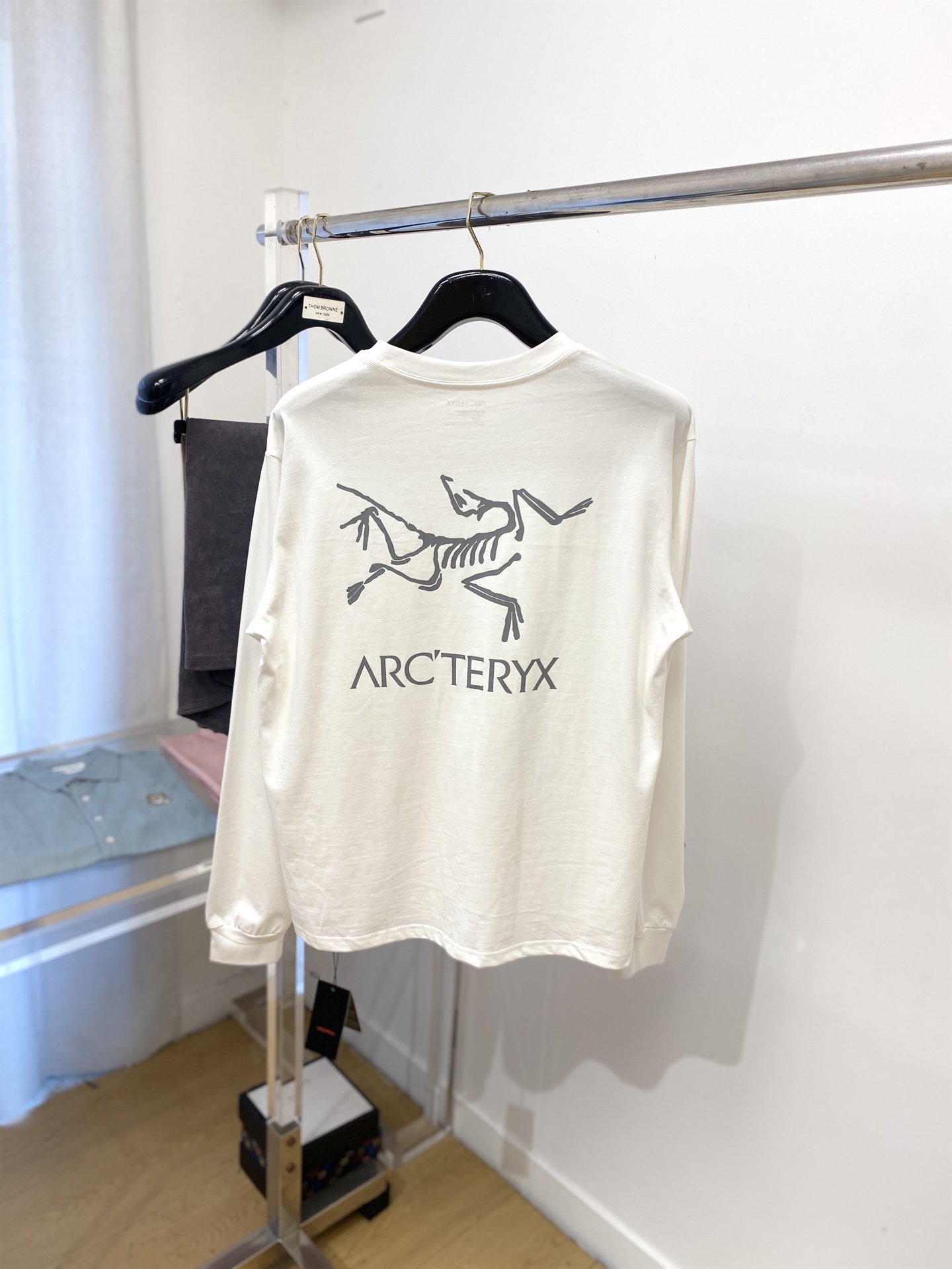 始祖鸟、2025新品长袖卫衣，帅气时尚，简约百搭款。胸前顶级印花图案字母logo，面料棉 不仅挺括，保持