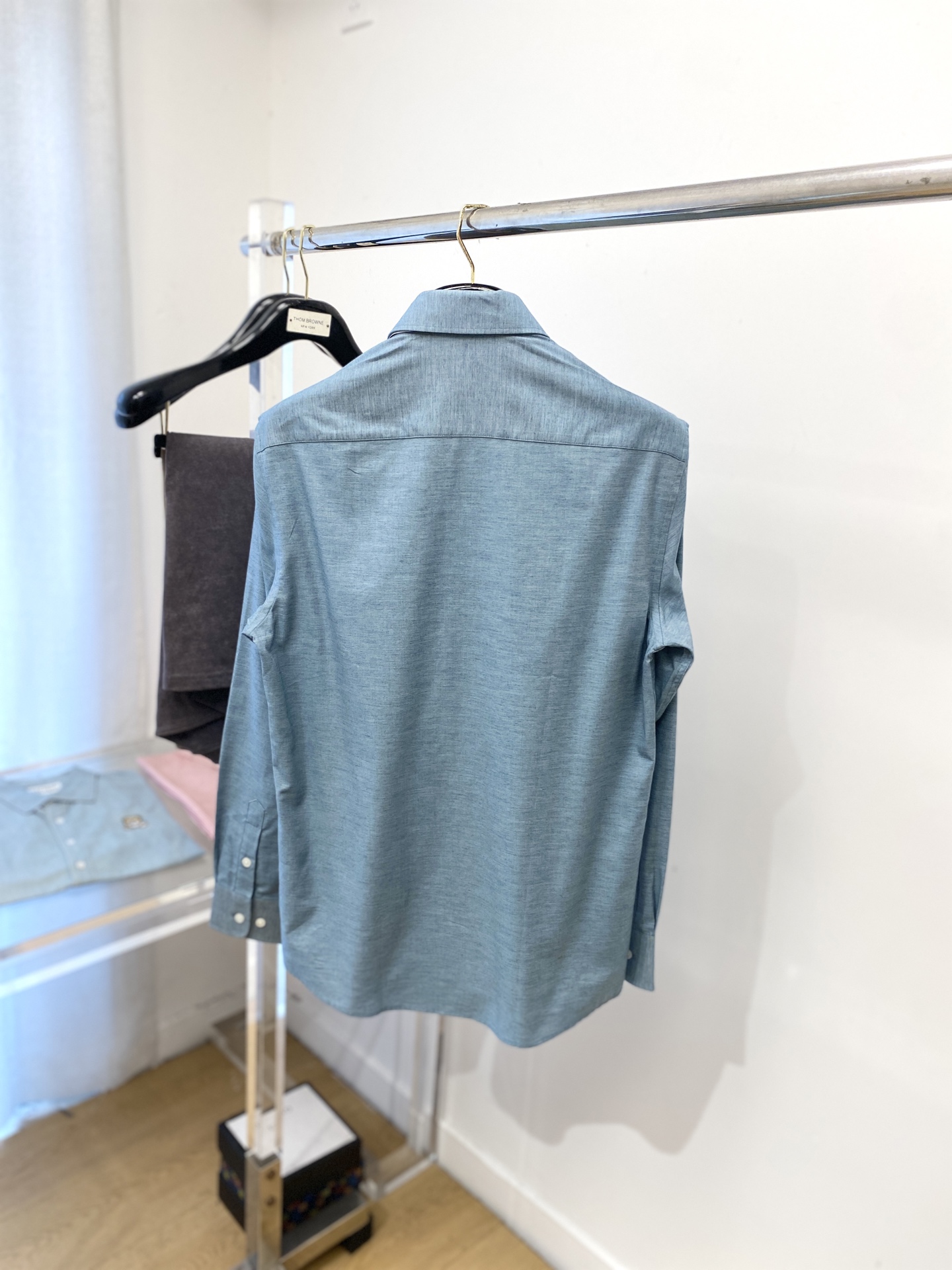 杰尼亚、2025新品衬衫，时尚帅气，简约百搭款，定制原版面料，不仅挺括，保持潮流的廓形，又穿着舒适，纱织