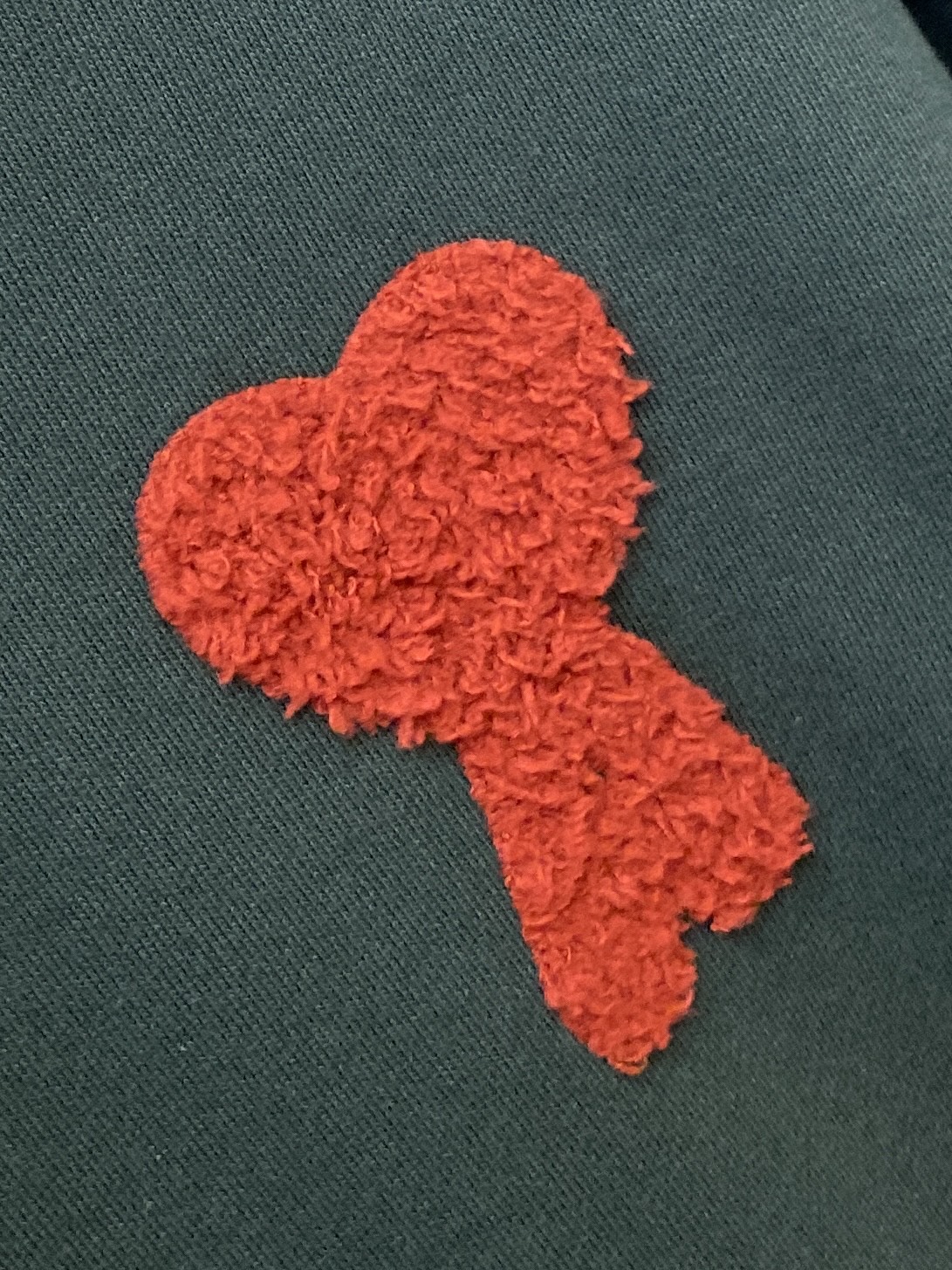 AMI、2025最新款卫衣，帅气时尚，胸前刺绣装饰图案logo，简约百搭款。面料棉 不仅挺括，保持潮流的