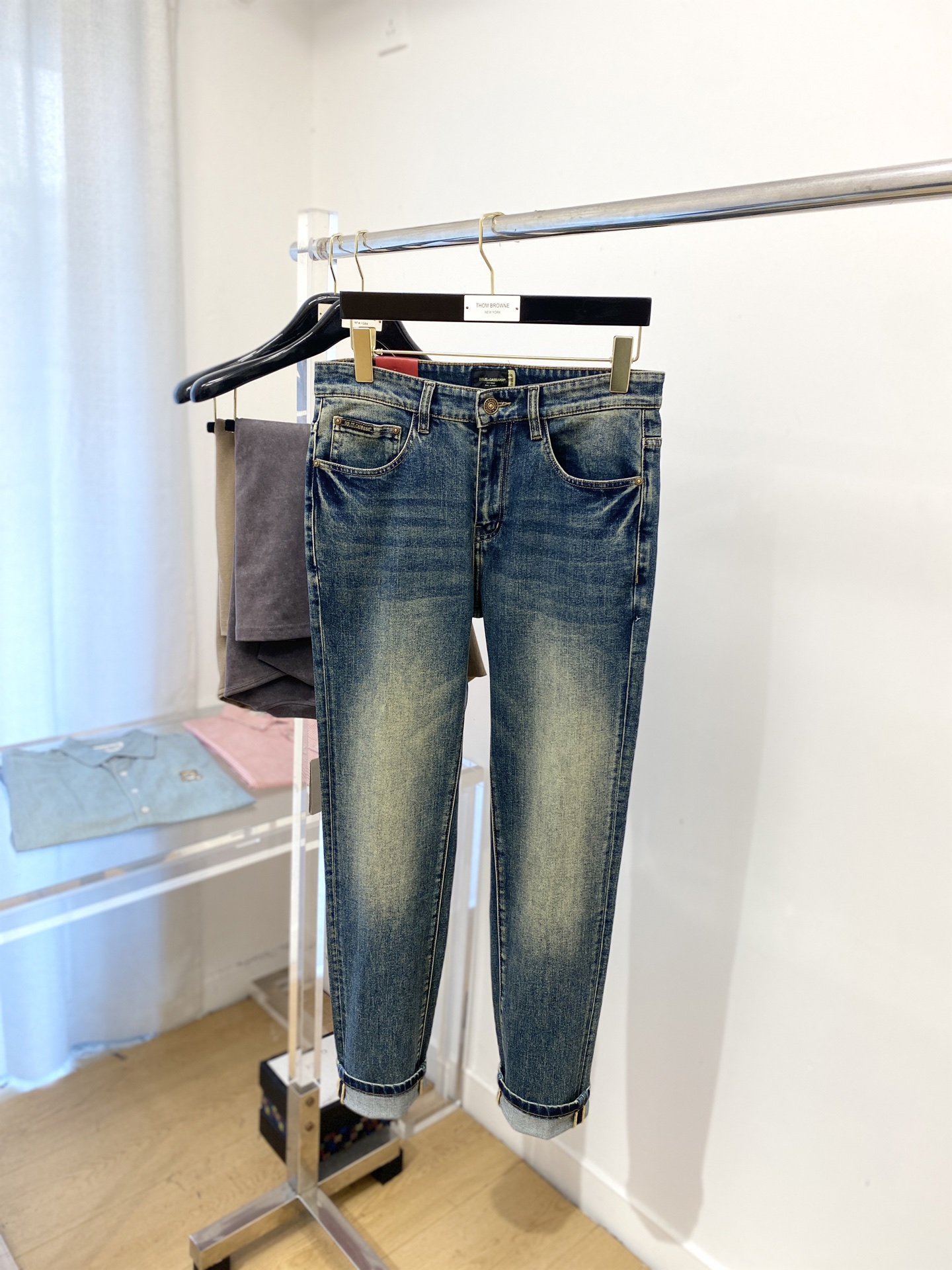 DG、2025最新品，专柜同步有售，原单狠货，水洗休闲牛仔裤，进口原版水洗弹力面料，舒适有弹性，原版五金