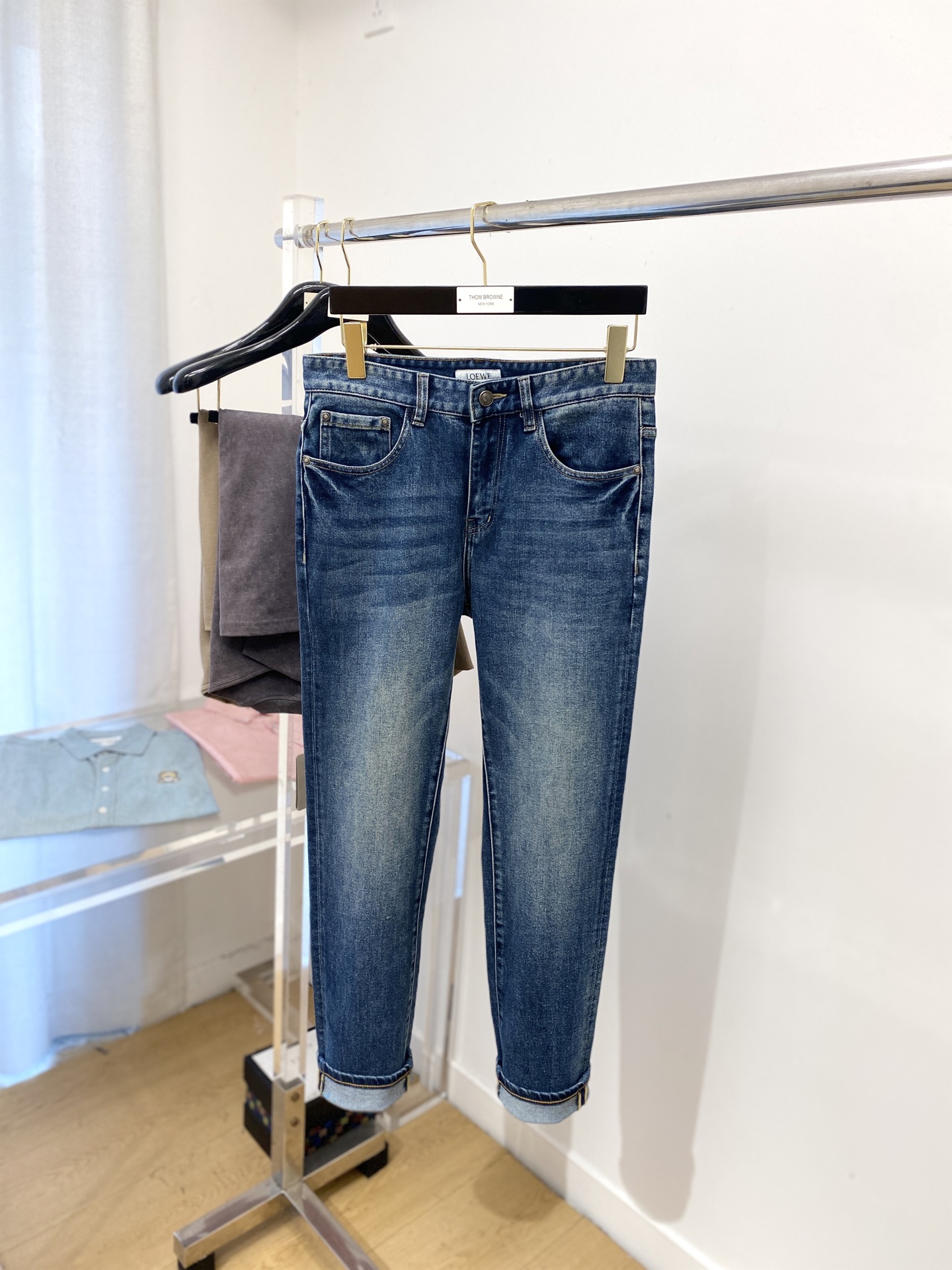 罗意威、2025最新品，专柜同步有售，原单狠货，水洗休闲牛仔裤，进口原版水洗弹力面料，舒适有弹性，原版五