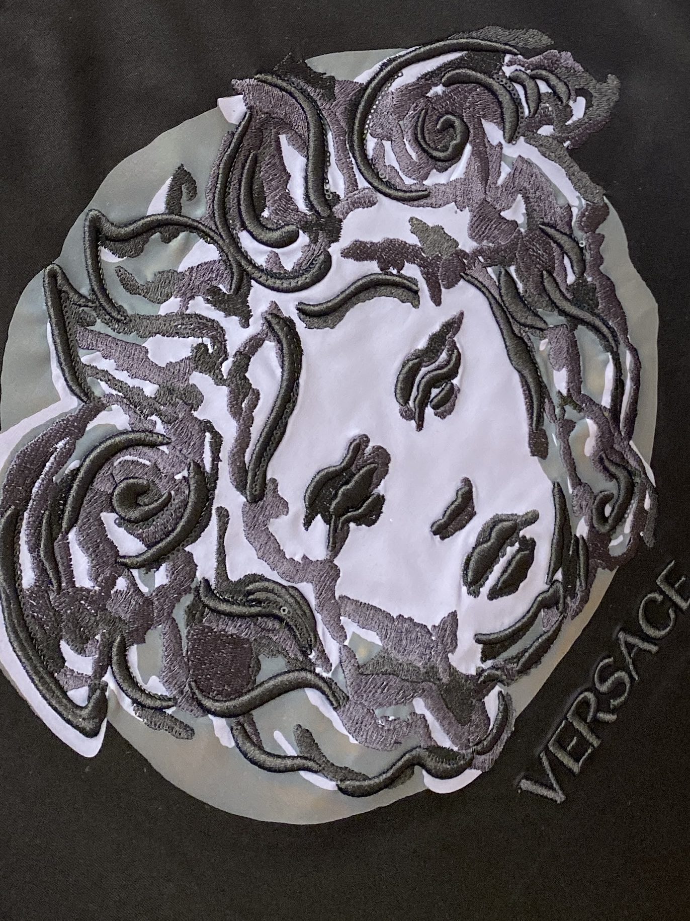 范思哲、最新款短袖T恤，帅气时尚，胸前精致刺绣图案字母logo，简约百搭款。面料棉 不仅挺括，保持潮流的