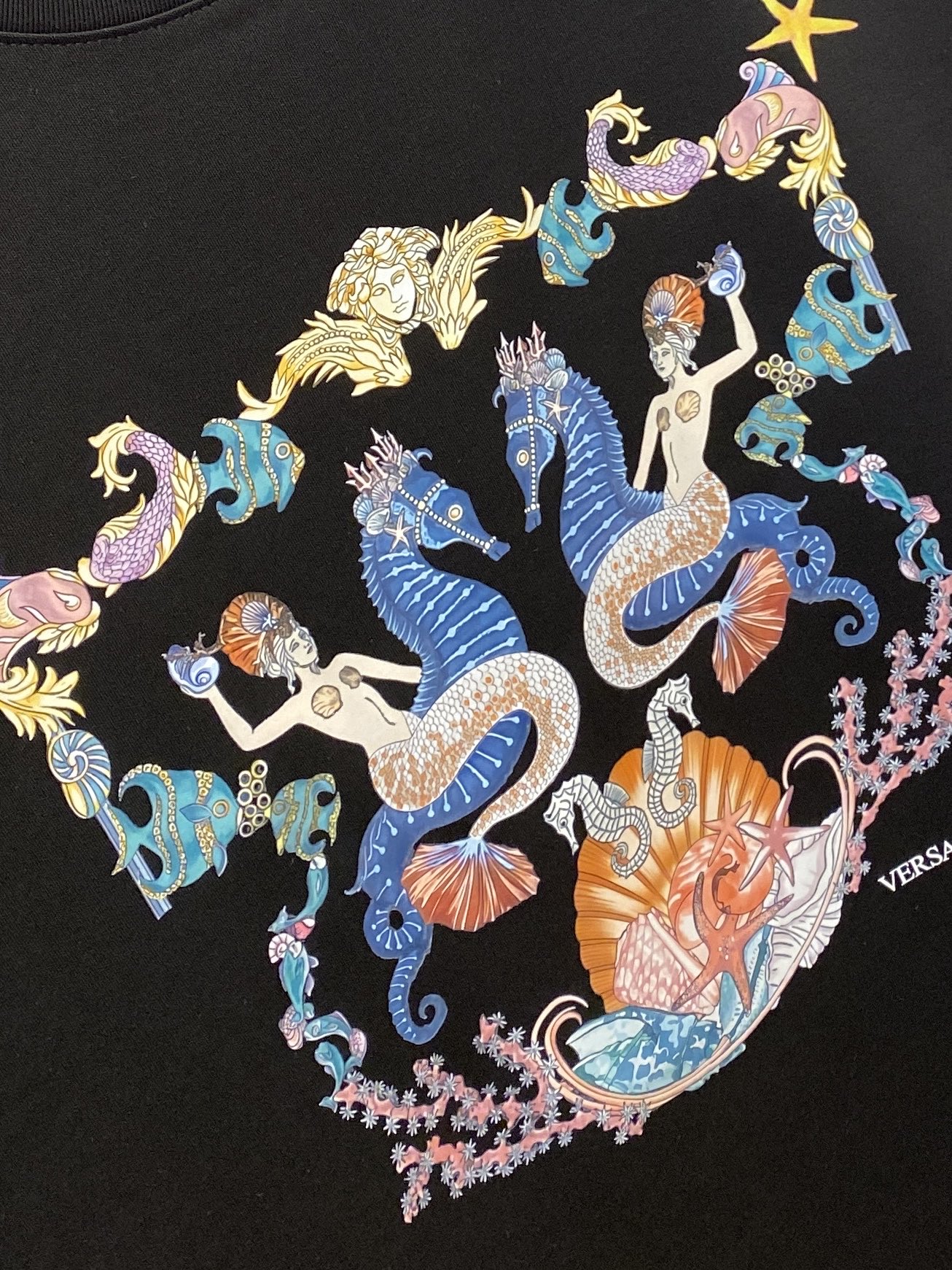 范思哲、2025最新款短袖T恤，帅气时尚，胸前顶级印花图案字母logo，简约百搭款。面料棉 不仅挺括，保