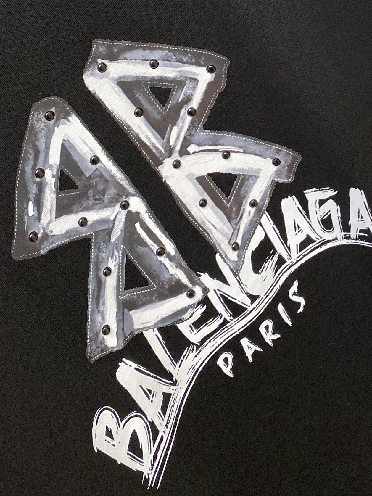 巴黎世家、2025新品短袖T恤，帅气时尚，胸前顶级印花字母图案logo，简约百搭款。面料棉 不仅挺括，保