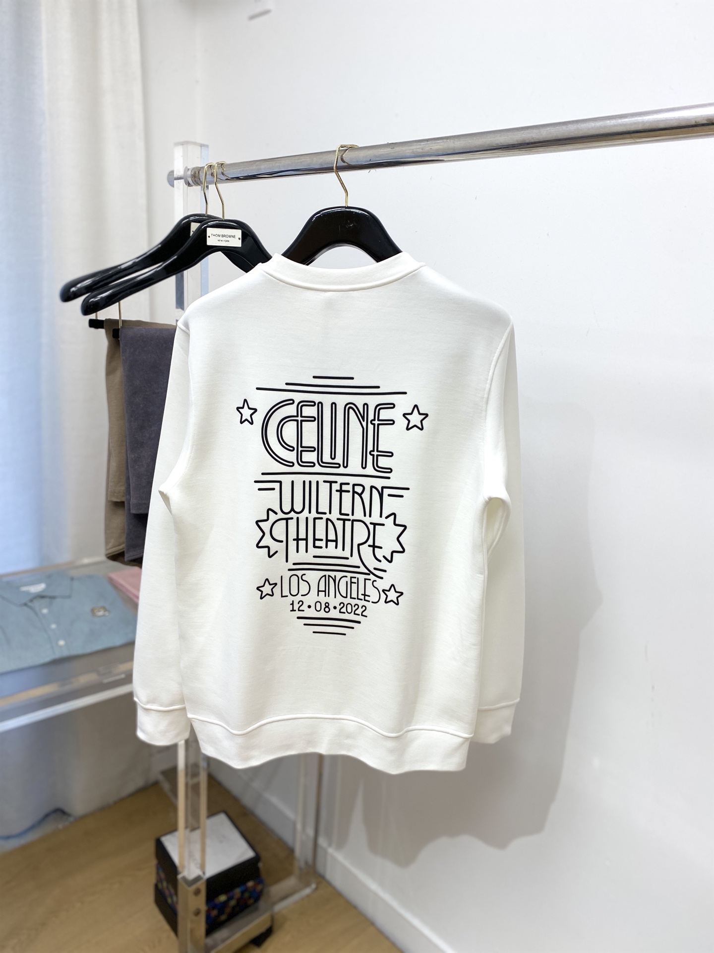Celine 赛琳、2025新品卫衣，帅气时尚，胸前顶级印花字母logo，简约百搭款。面料棉 不仅挺括，