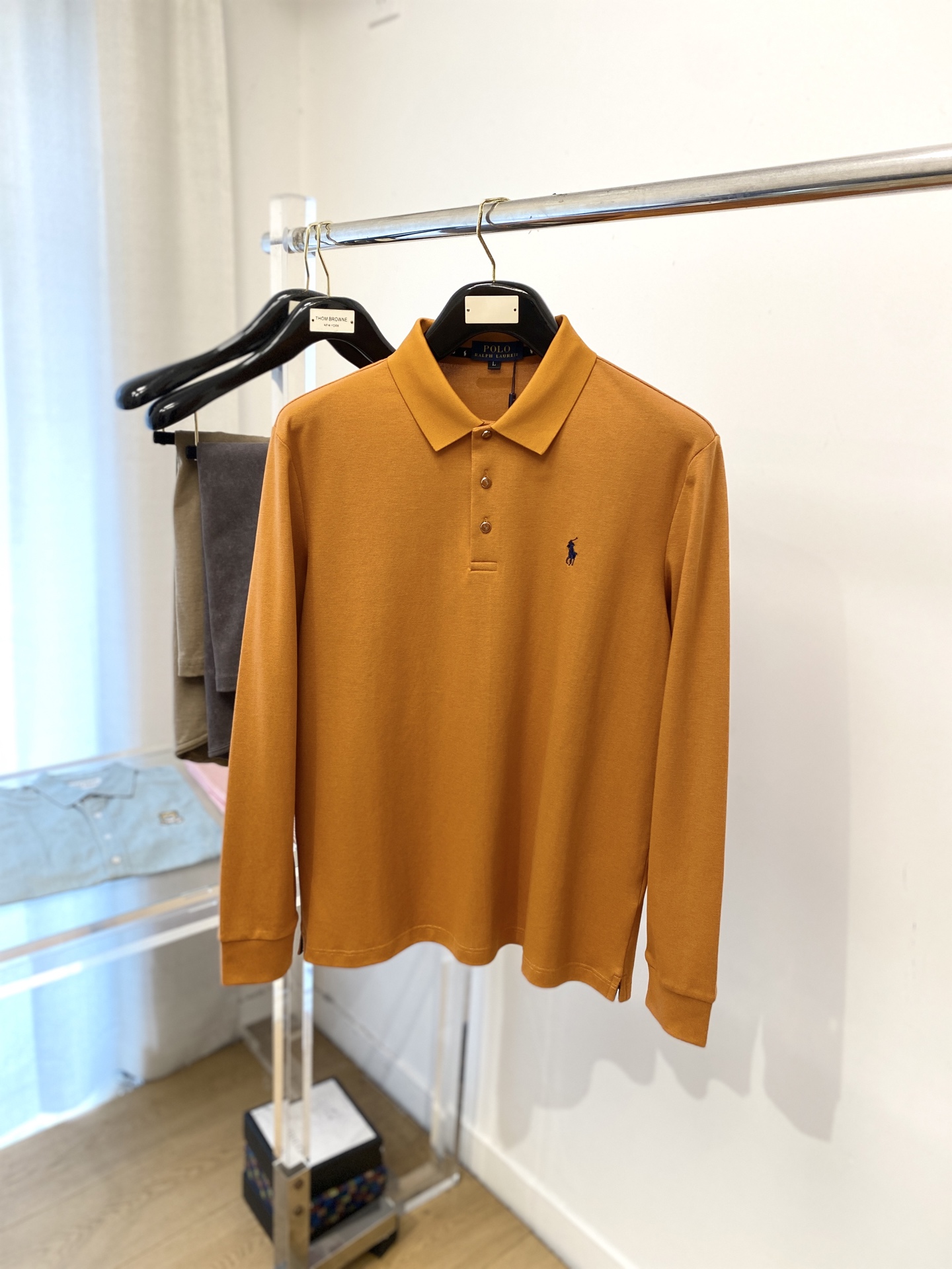 POLO、2025新品长袖卫衣，帅气时尚，胸前精致刺绣图案logo，简约百搭款。面料棉 不仅挺括，保持潮