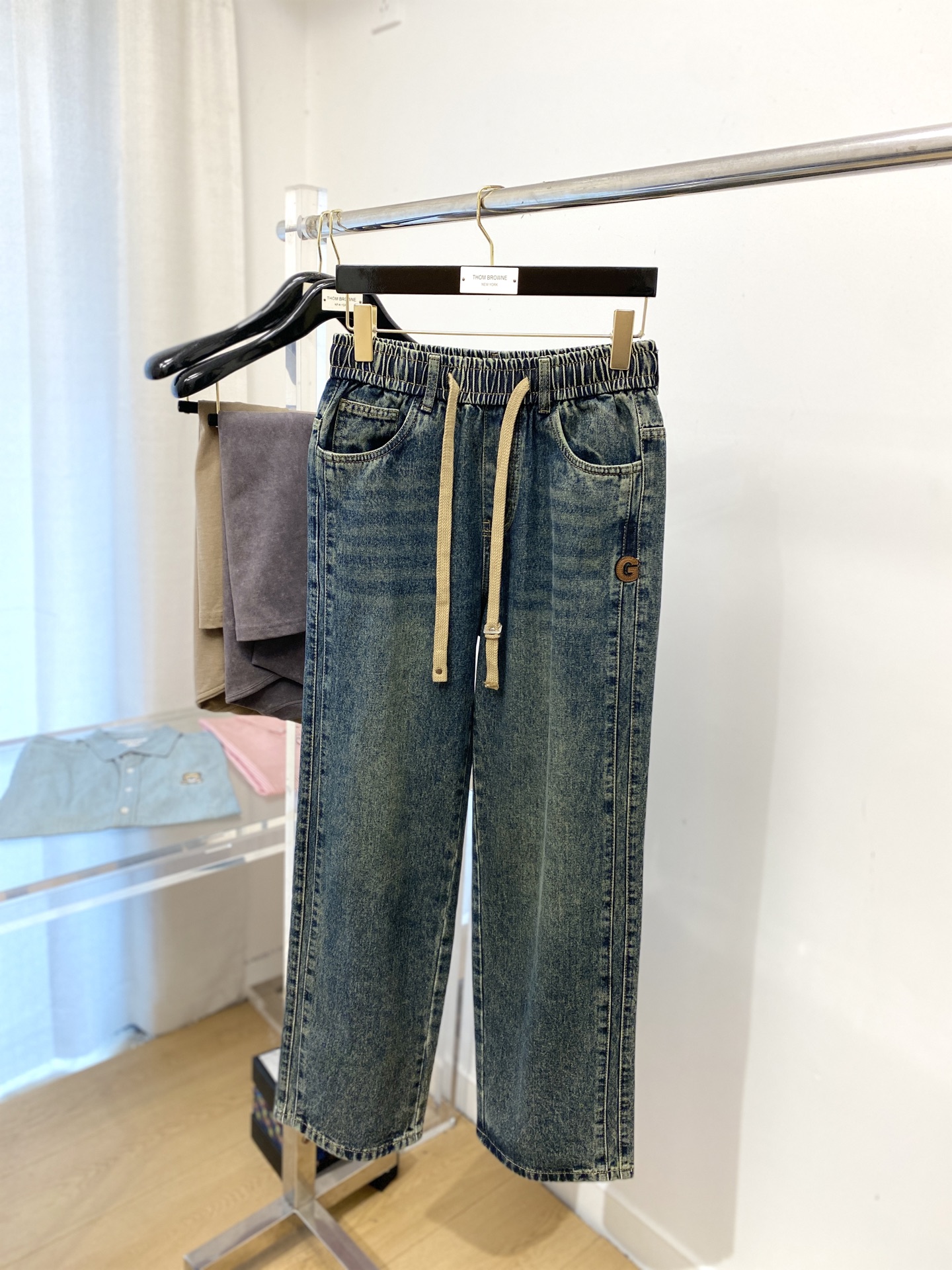 古奇、 2025最新品，专柜同步有售，原单狠货，水洗休闲潮牌牛仔裤，进口原版水洗弹力面料，舒适有弹性，原