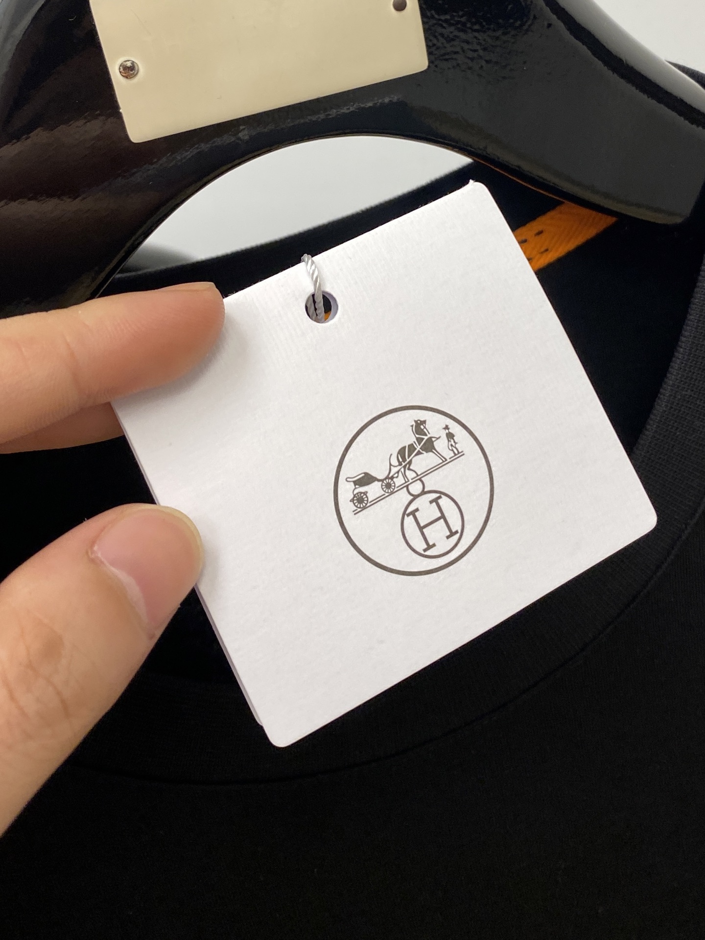 爱马仕、2025最新款长袖，帅气时尚，胸前精致刺绣图案logo，简约百搭款。面料棉 不仅挺括，保持潮流的