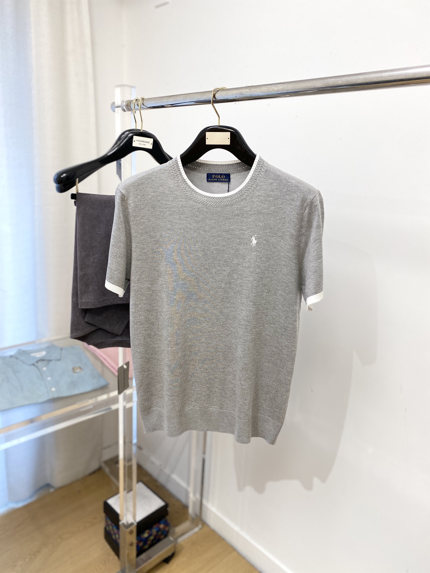 POLO、2025最新款针织短袖T恤，帅气时尚，胸前精致刺绣图案logo，简约百搭款。面料棉 不仅挺括，