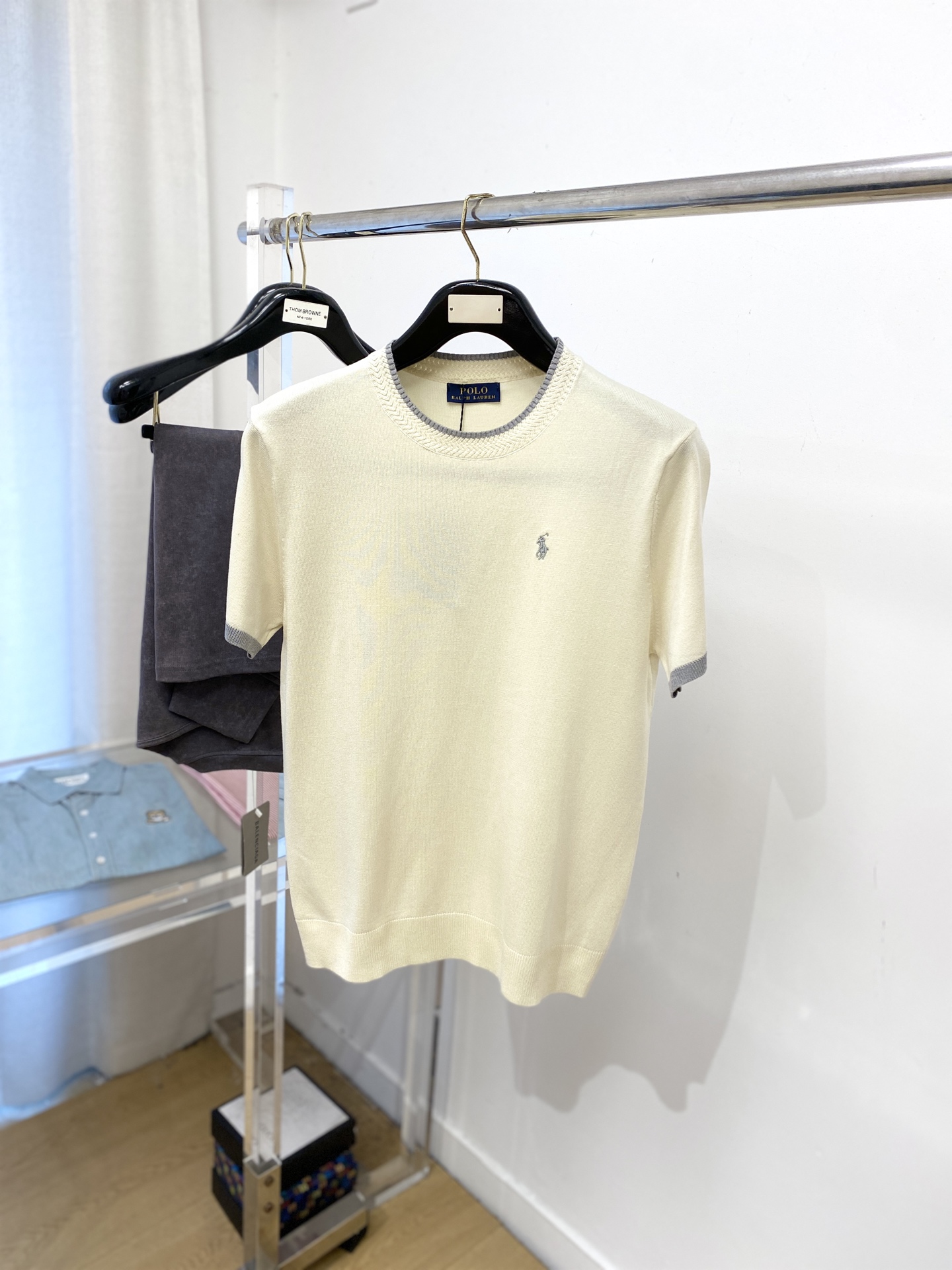 POLO、2025最新款针织短袖T恤，帅气时尚，胸前精致刺绣图案logo，简约百搭款。面料棉 不仅挺括，